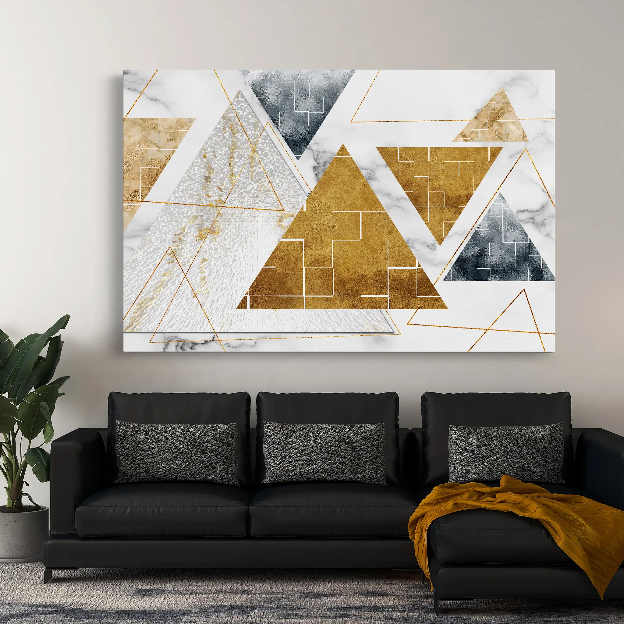 Abstract Canvas Wall Art WAD007-A 90 x 60 cm / Stretched on hidden frame