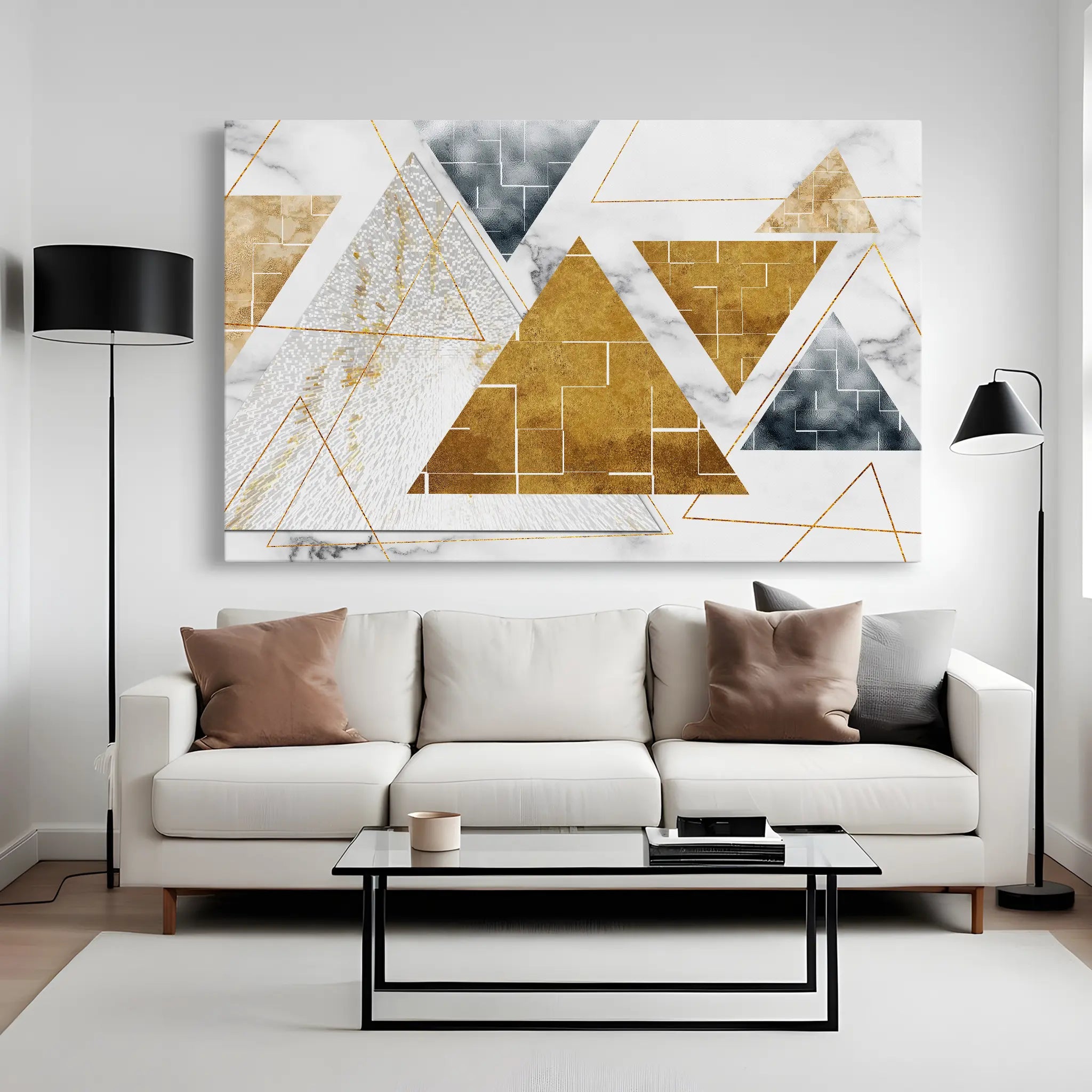 Abstract Canvas Wall Art WAD007-A 90 x 60 cm / Stretched on hidden frame