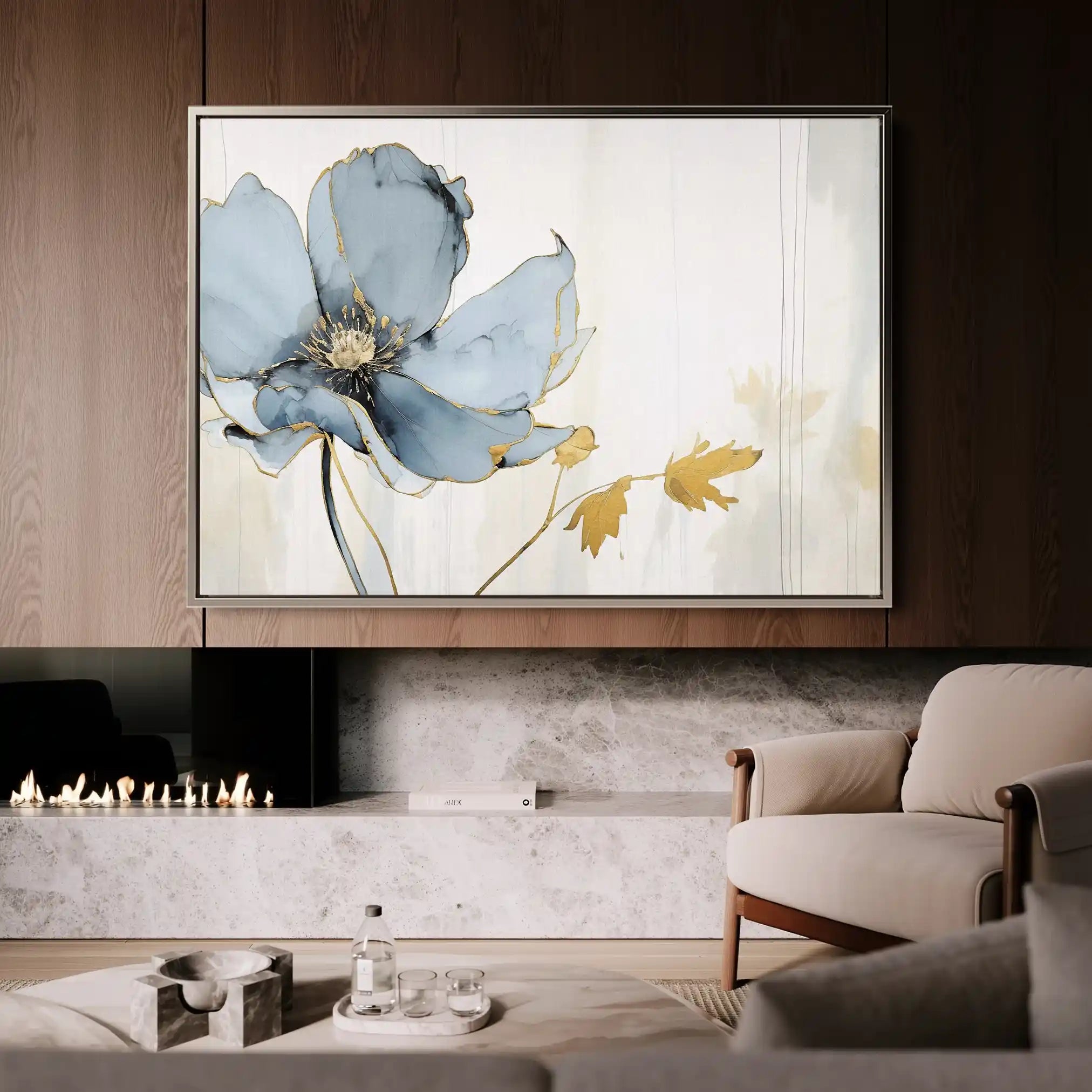 Floral Canvas Wall Art WAD007-F 90 x 60 cm / Stretched on hidden frame