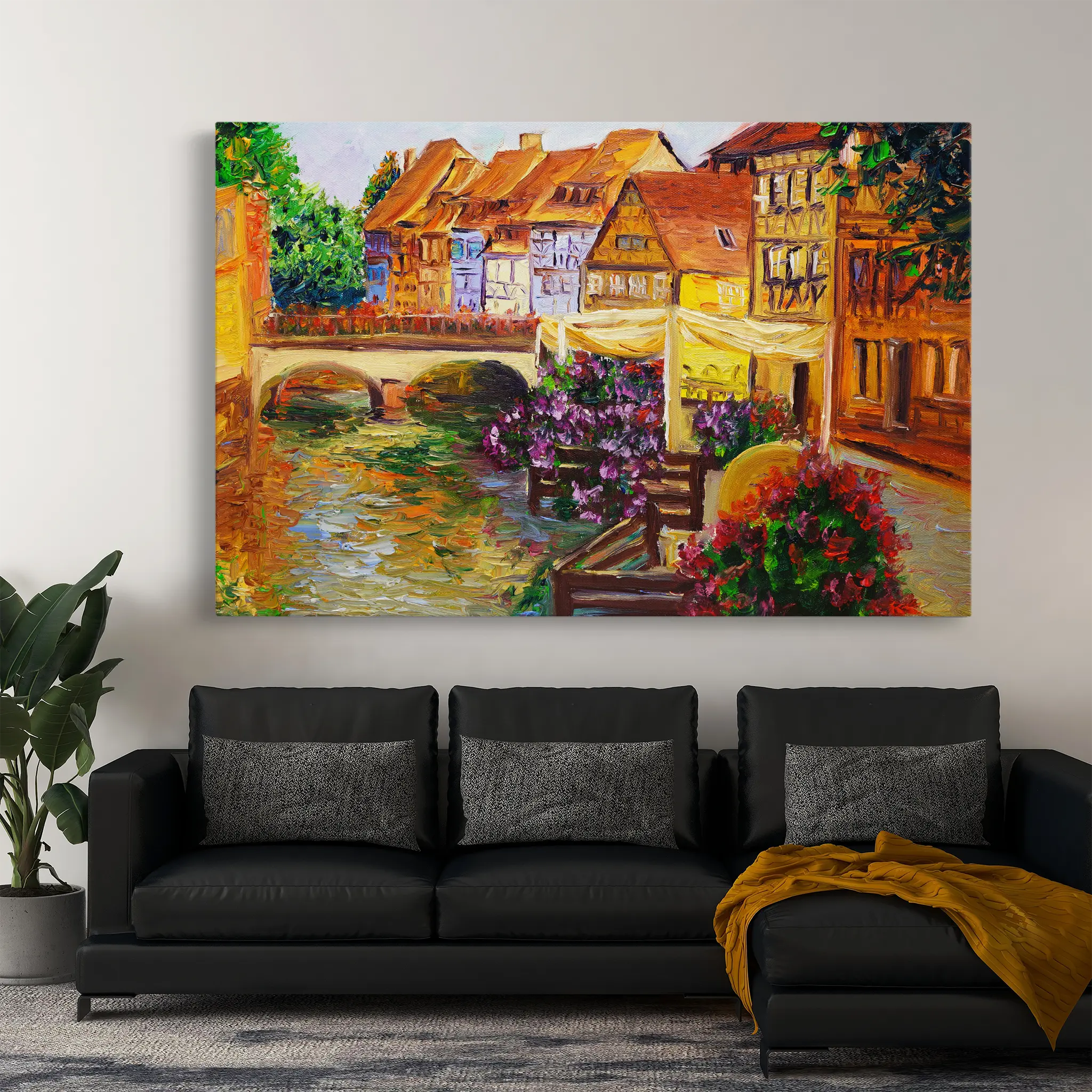 Landscape Canvas Wall Art WAD007-L 90 x 60 cm / Stretched on hidden frame