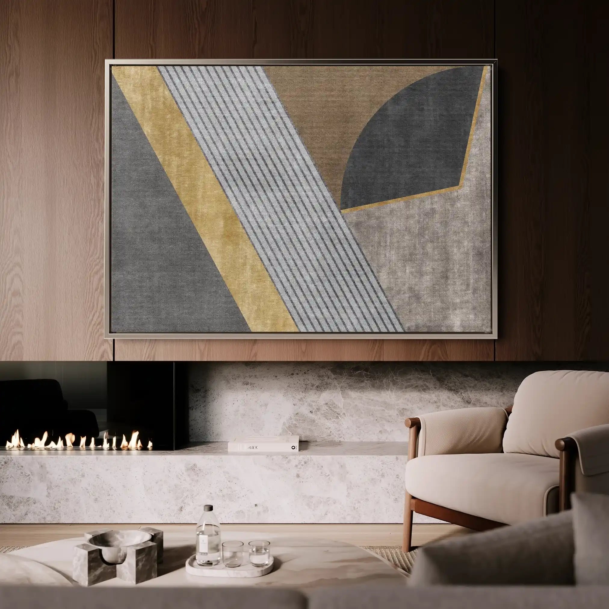 Abstract Canvas Wall Art WAD008-A 90 x 60 cm / Stretched on hidden frame