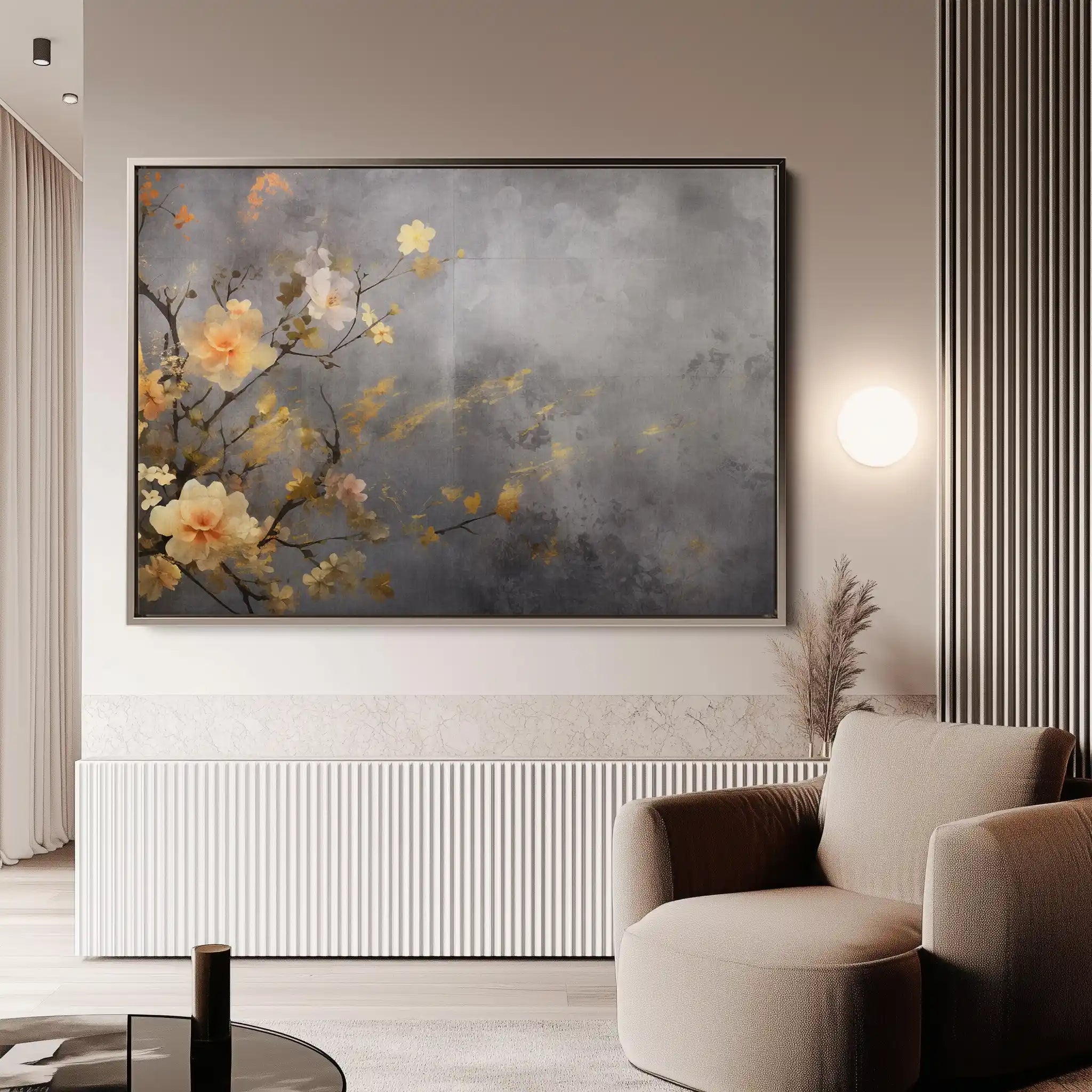 Floral Canvas Wall Art WAD008-F 90 x 60 cm / Stretched on hidden frame