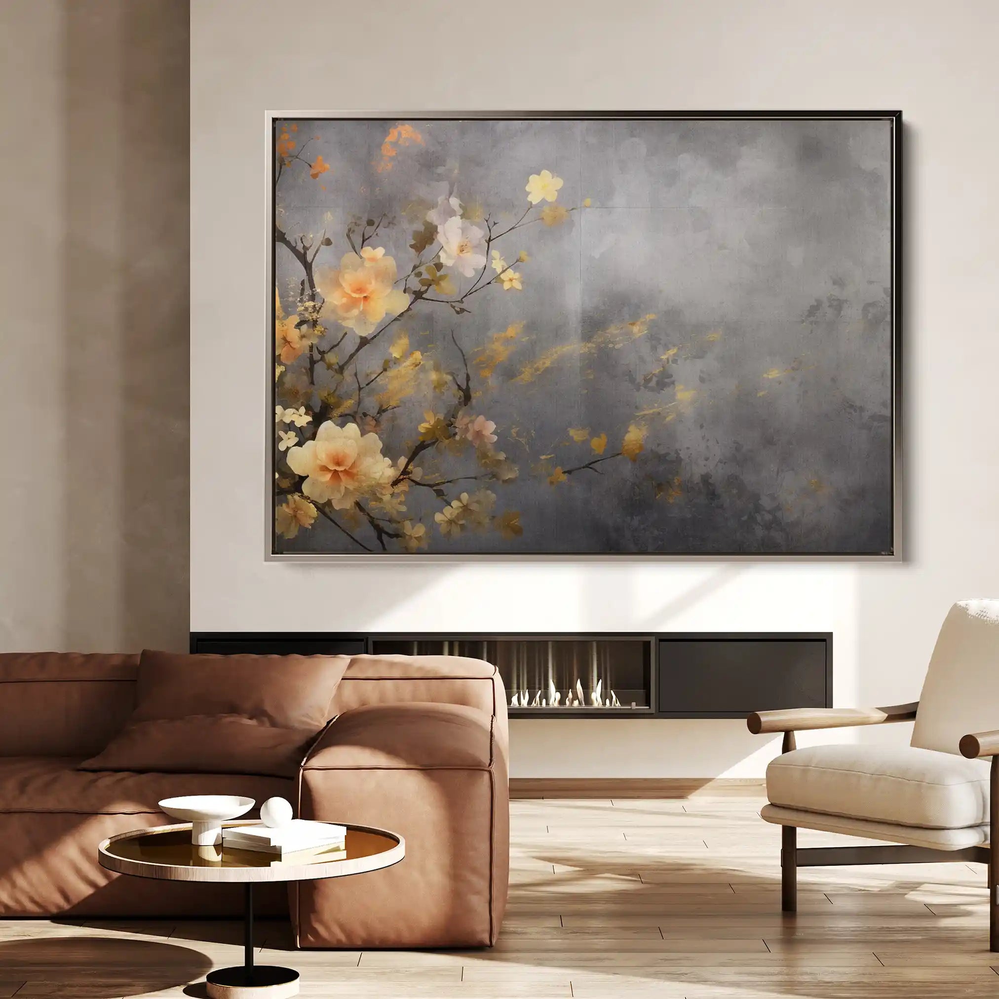 Floral Canvas Wall Art WAD008-F 90 x 60 cm / Stretched on hidden frame