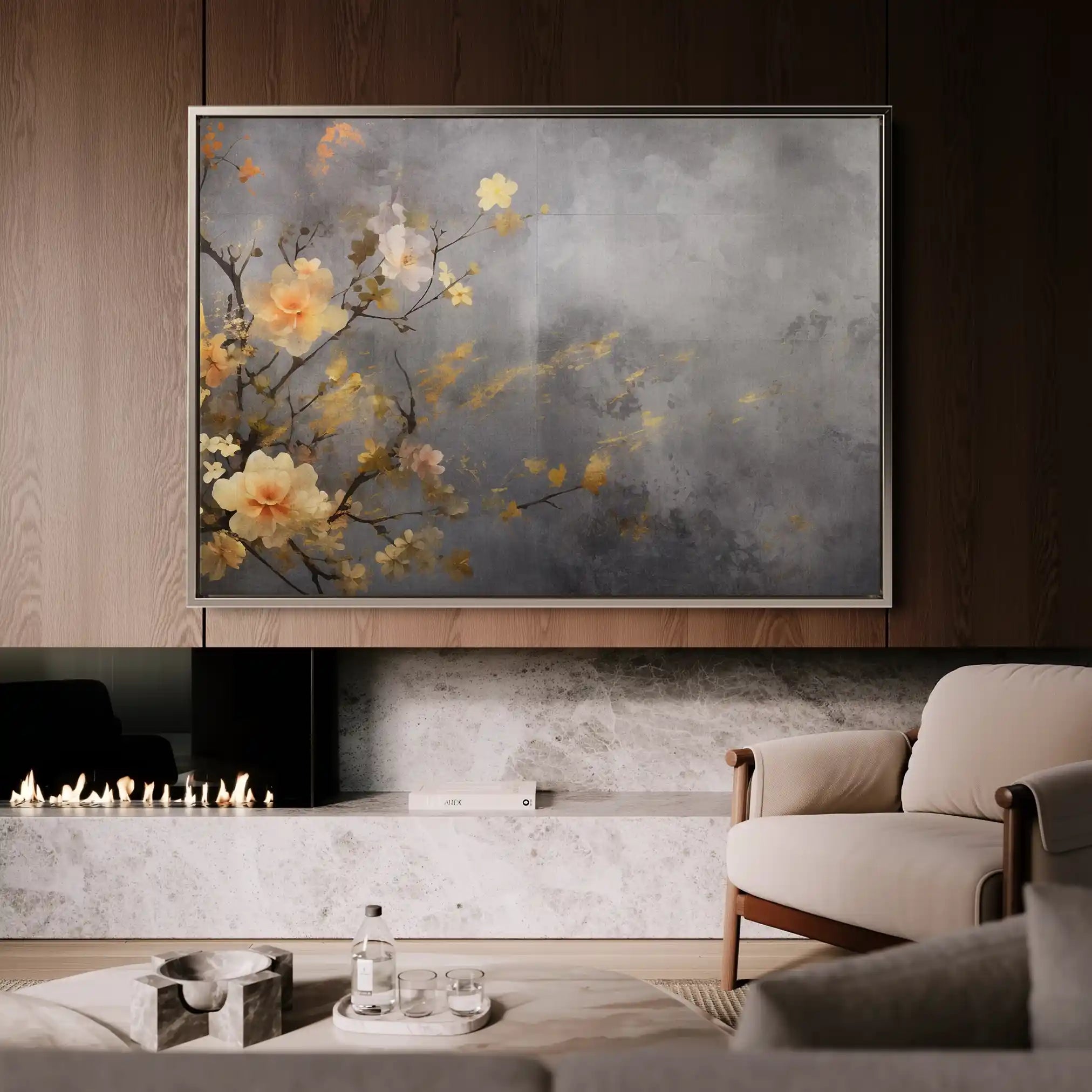 Floral Canvas Wall Art WAD008-F 90 x 60 cm / Stretched on hidden frame