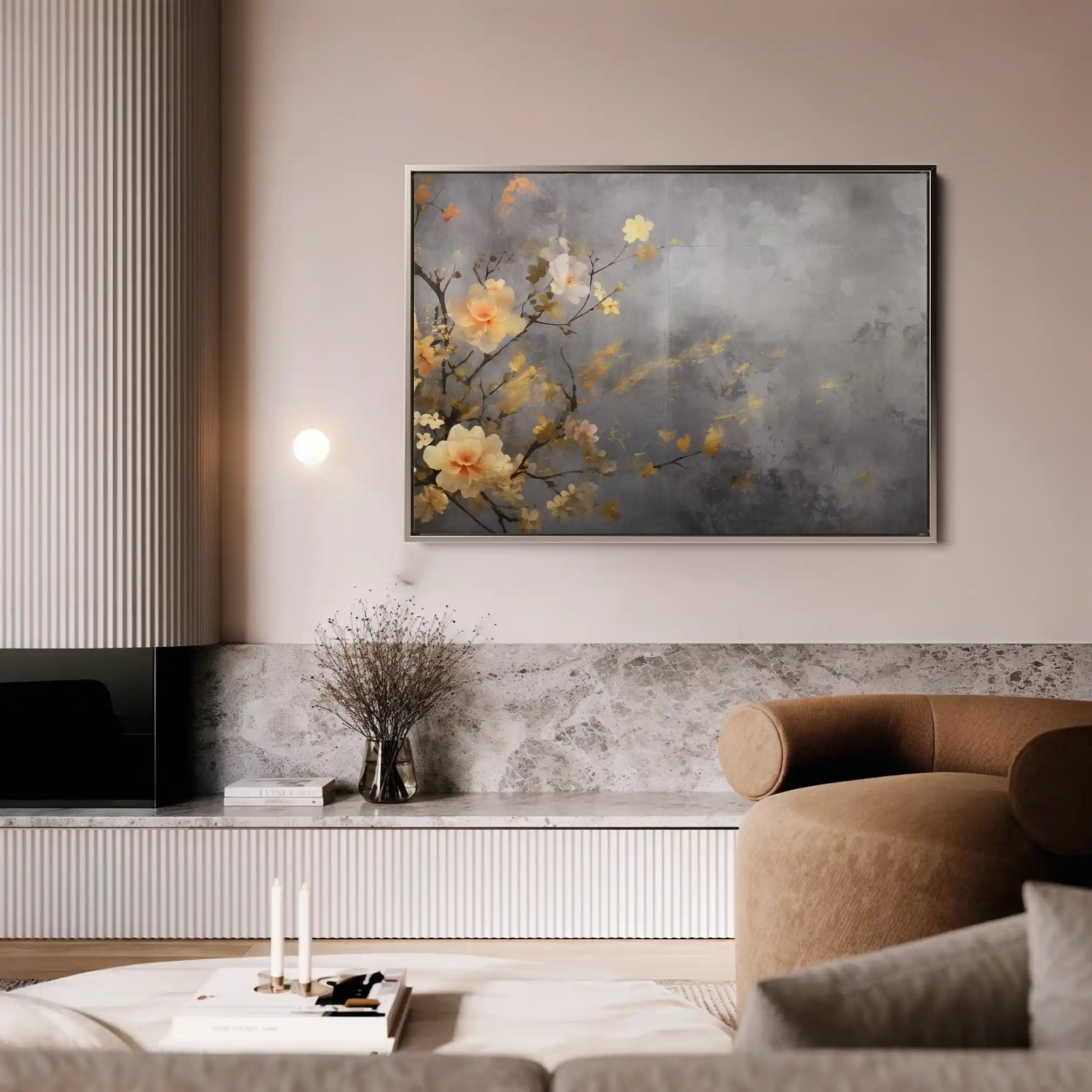 Floral Canvas Wall Art WAD008-F 90 x 60 cm / Stretched on hidden frame