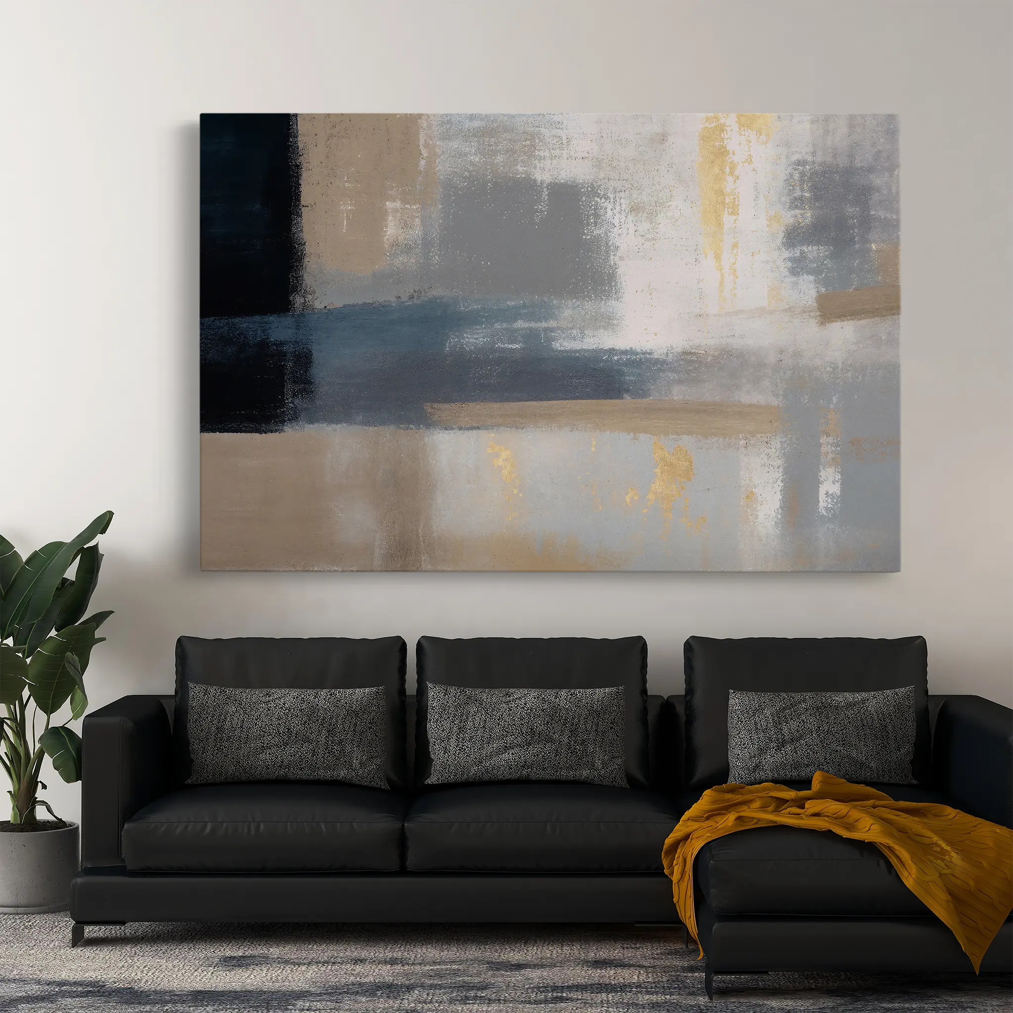 Abstract Canvas Wall Art WAD009-A 90 x 60 cm / Stretched on hidden frame