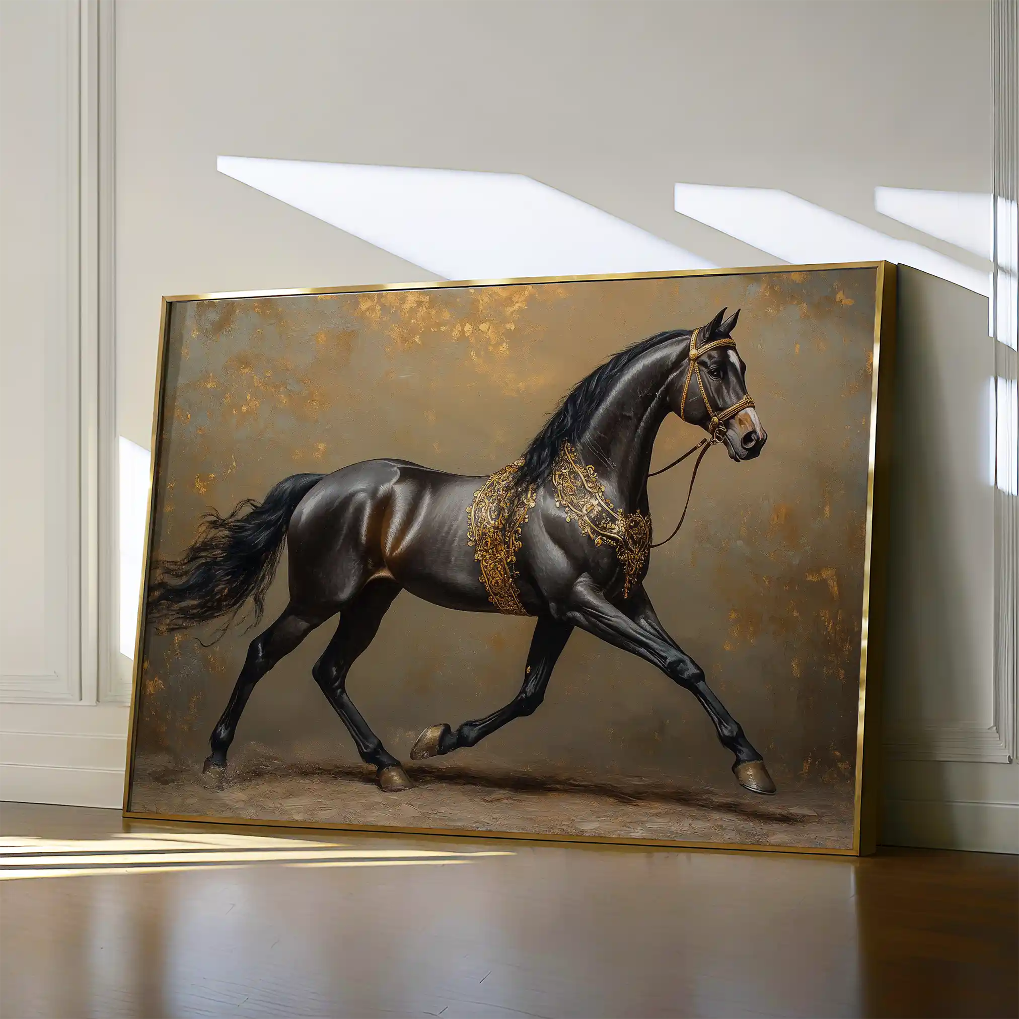 Horses 009 Canvas Art 90 x 60 cm / Stretched on hidden frame