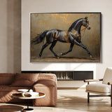 Horses 009 Canvas Art 90 x 60 cm / Stretched on hidden frame