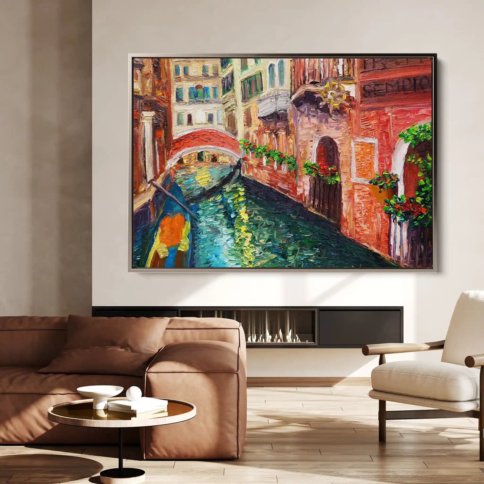 Landscape 009 Canvas Art 90 x 60 cm / Stretched on hidden frame