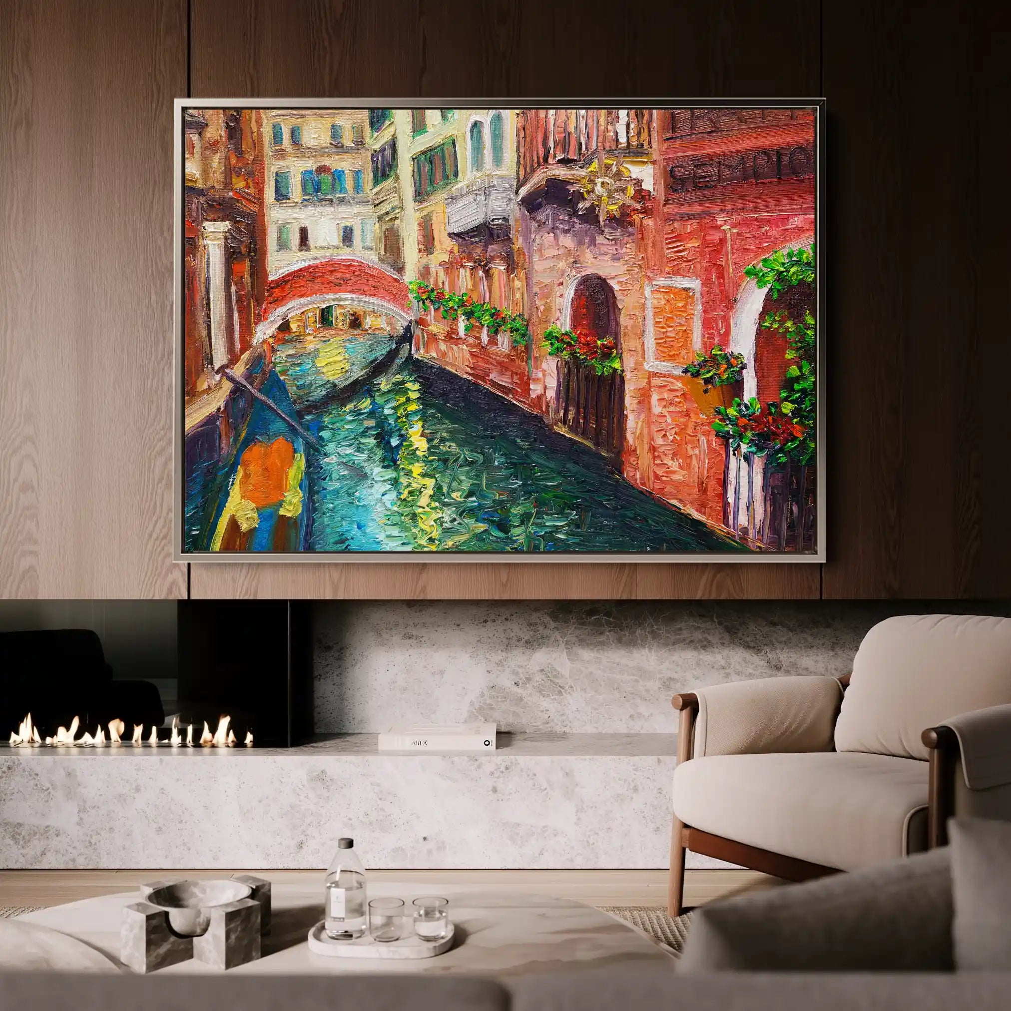 Landscape 009 Canvas Art 90 x 60 cm / Stretched on hidden frame