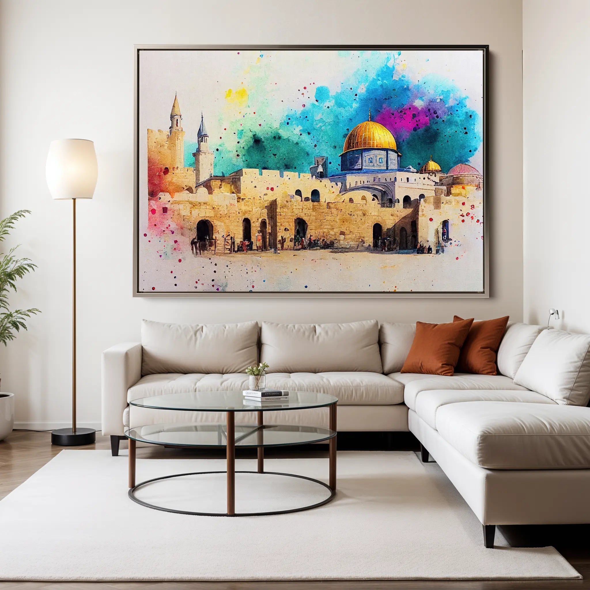 Palestine Canvas Wall Art WAD009-PL 90 x 60 cm / Stretched on hidden frame