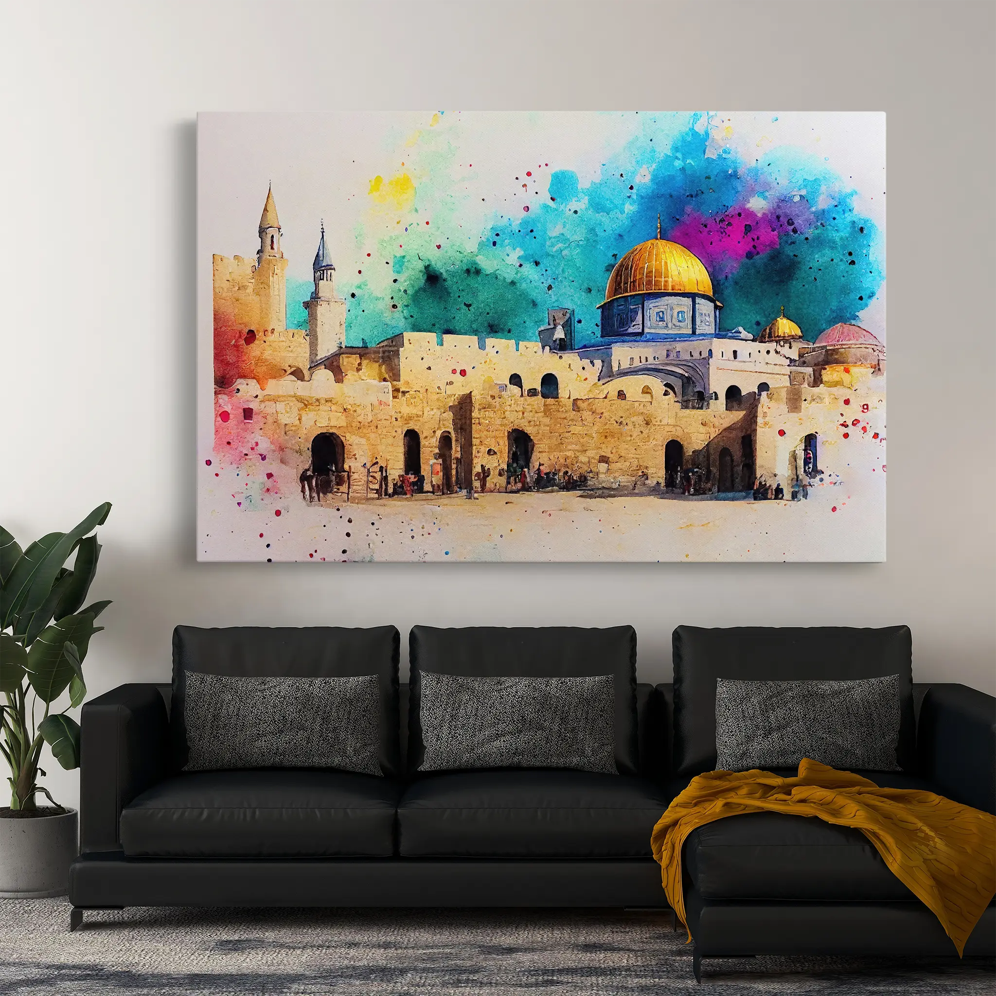 Palestine Canvas Wall Art WAD009-PL 90 x 60 cm / Stretched on hidden frame