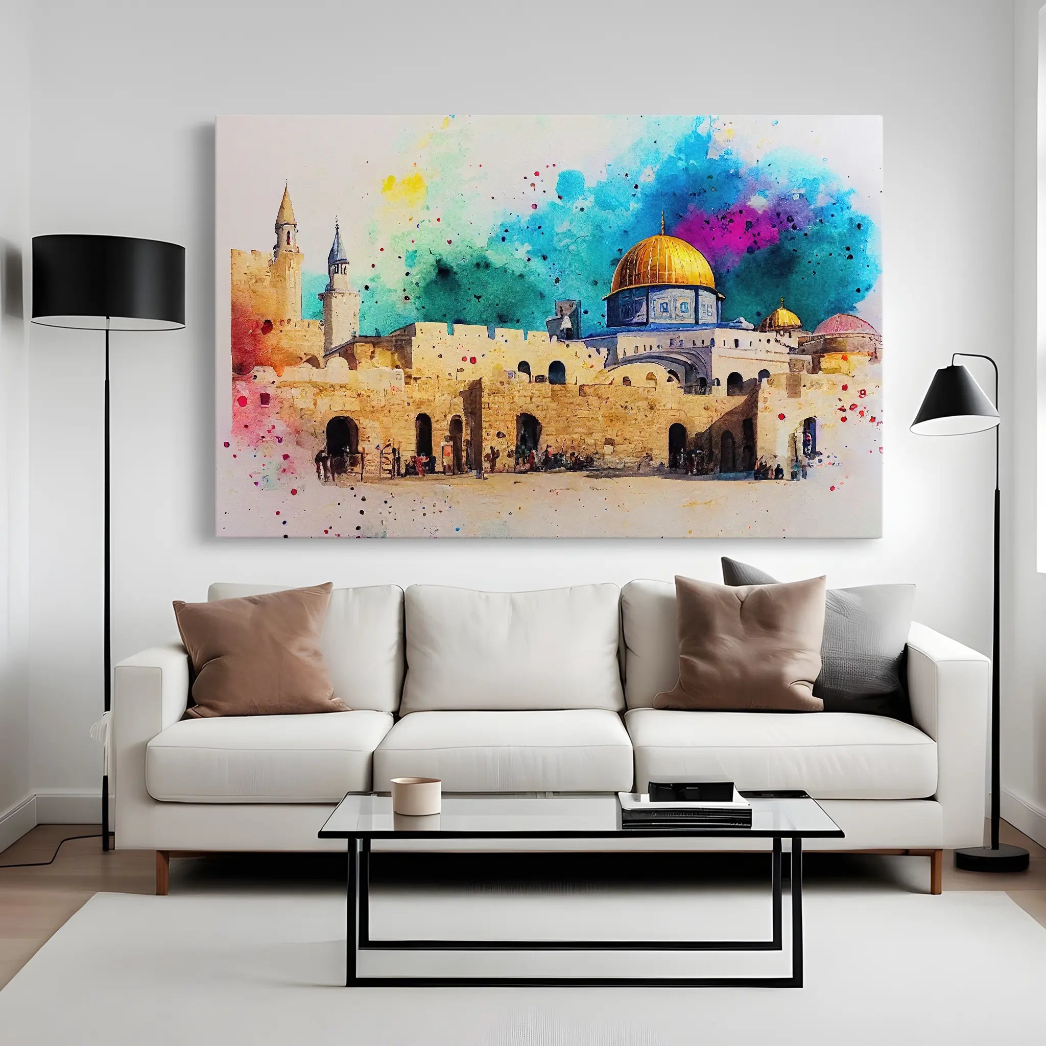 Palestine Canvas Wall Art WAD009-PL 90 x 60 cm / Stretched on hidden frame