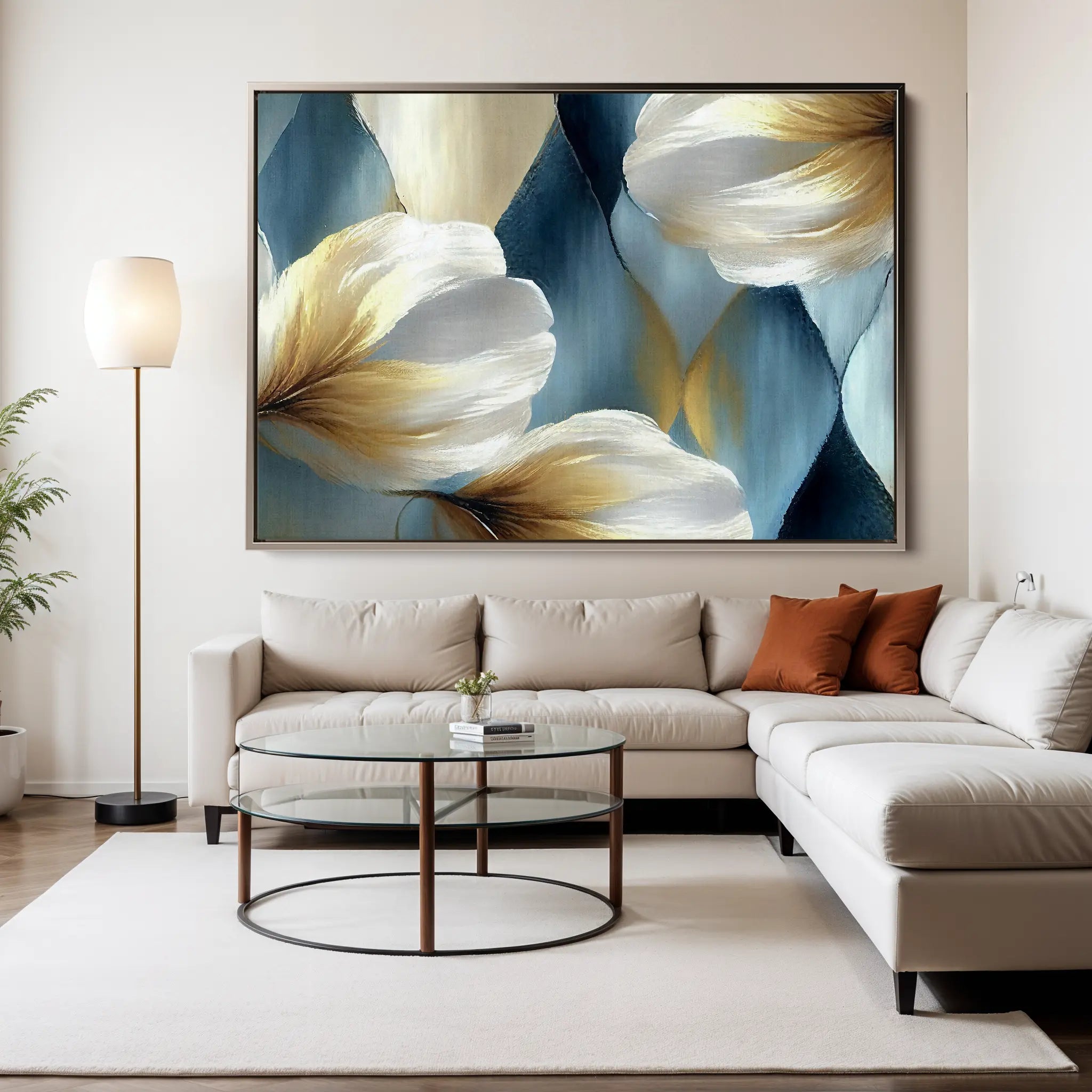 Floral Canvas Wall Art WAD010-F 90 x 60 cm / Stretched on hidden frame