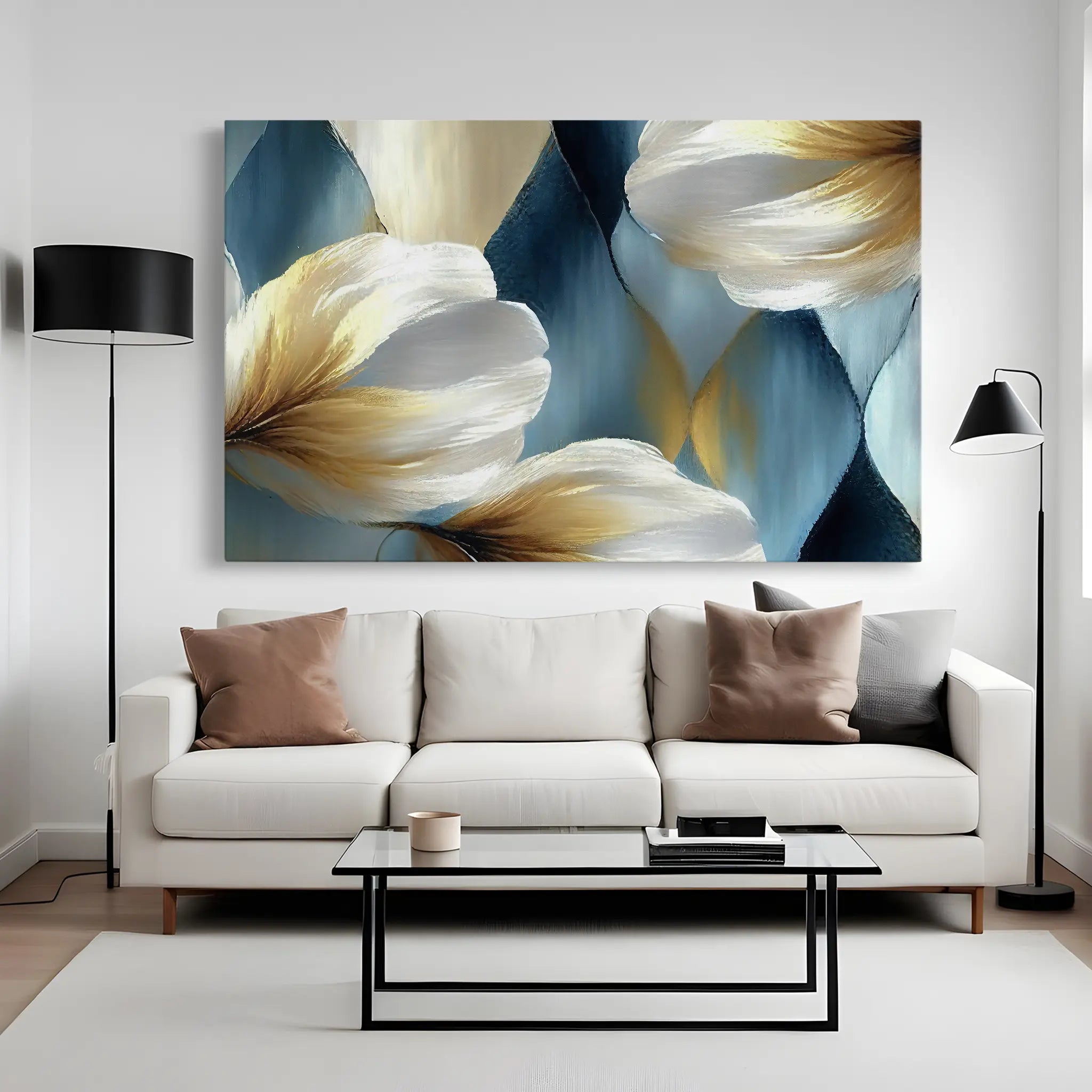 Floral Canvas Wall Art WAD010-F 90 x 60 cm / Stretched on hidden frame