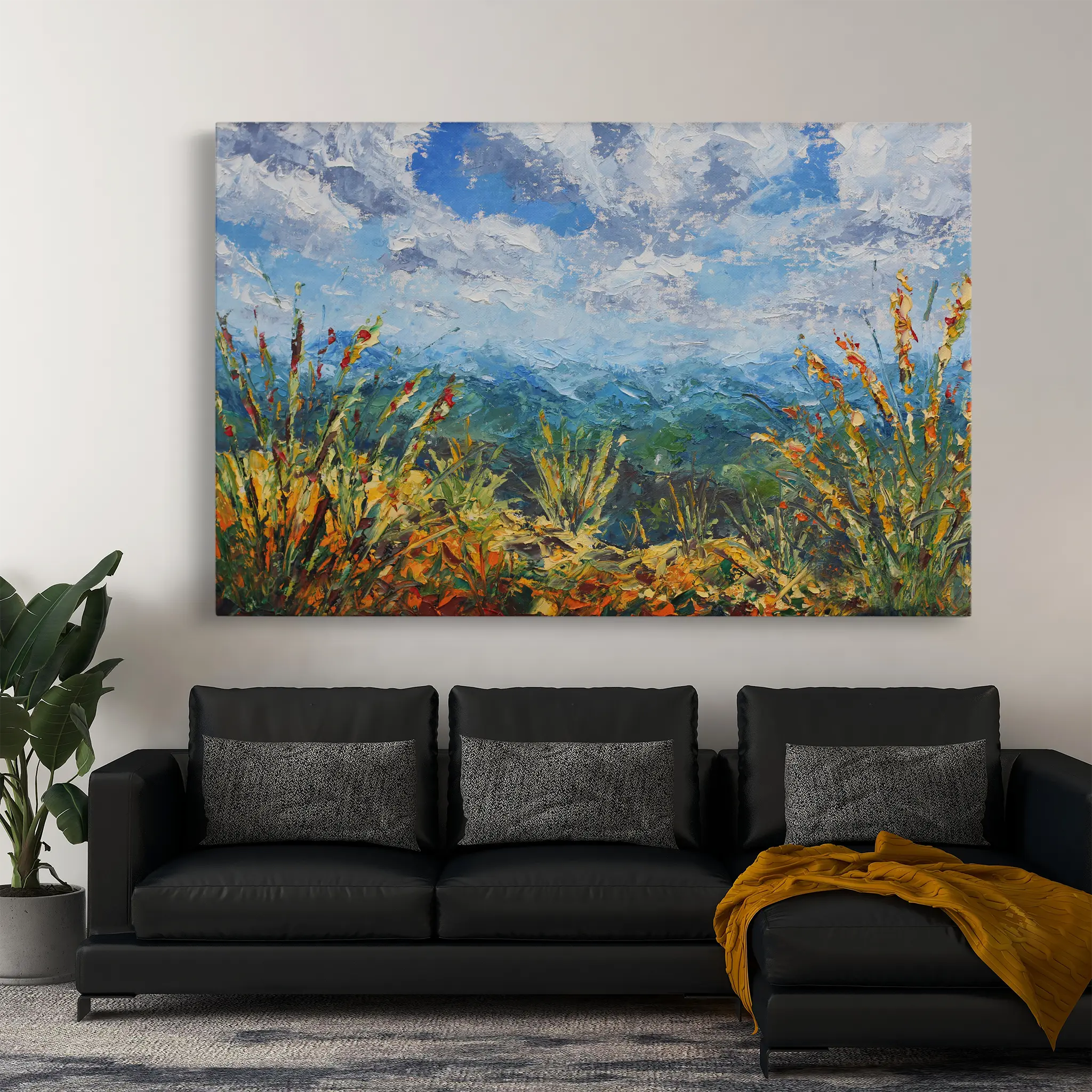 Landscape Canvas Wall Art WAD010-L 90 x 60 cm / Stretched on hidden frame