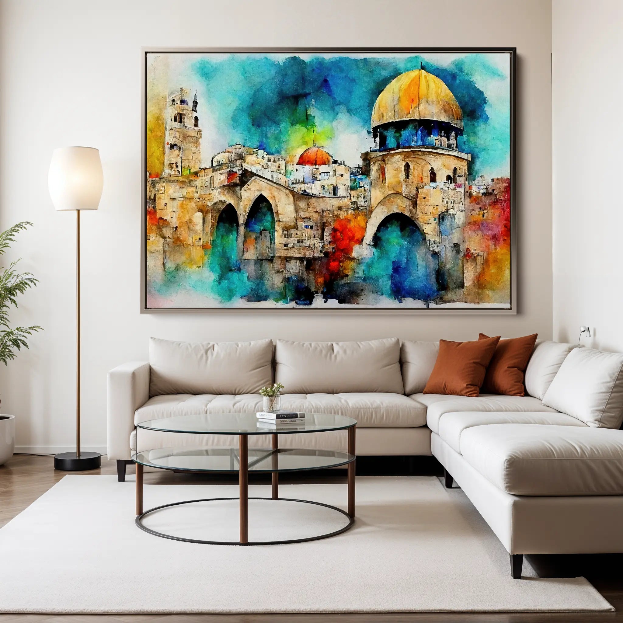 Palestine Canvas Wall Art WAD010-PL 90 x 60 cm / Stretched on hidden frame