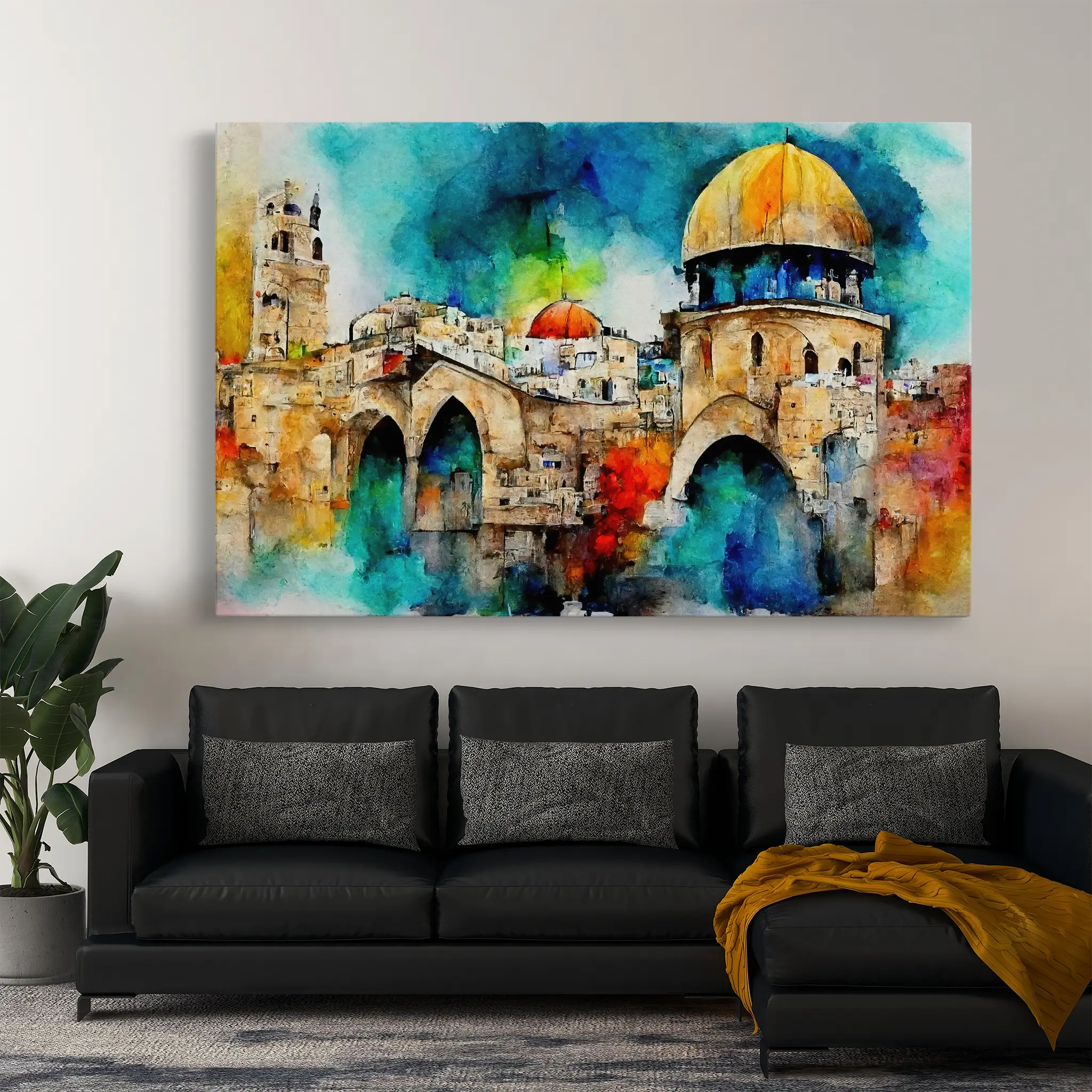 Palestine Canvas Wall Art WAD010-PL 90 x 60 cm / Stretched on hidden frame