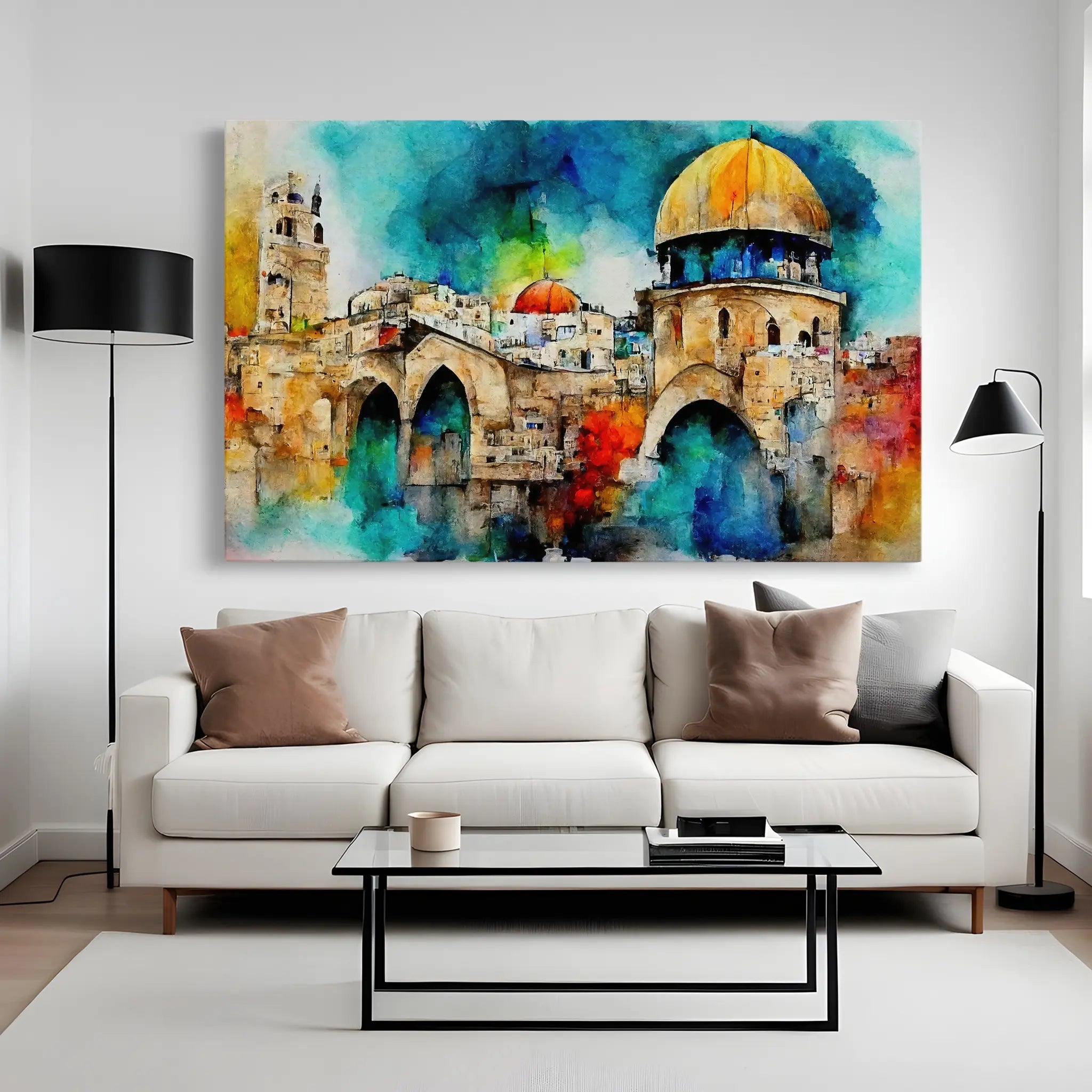 Palestine Canvas Wall Art WAD010-PL 90 x 60 cm / Stretched on hidden frame