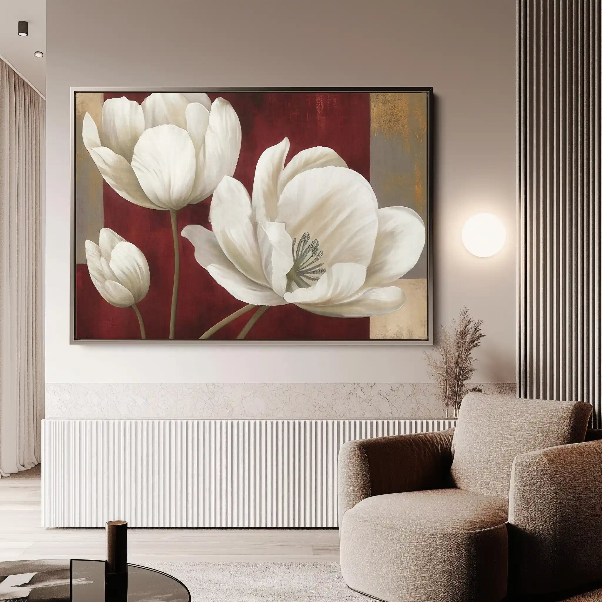 Floral Canvas Wall Art WAD011-F 90 x 60 cm / Stretched on hidden frame