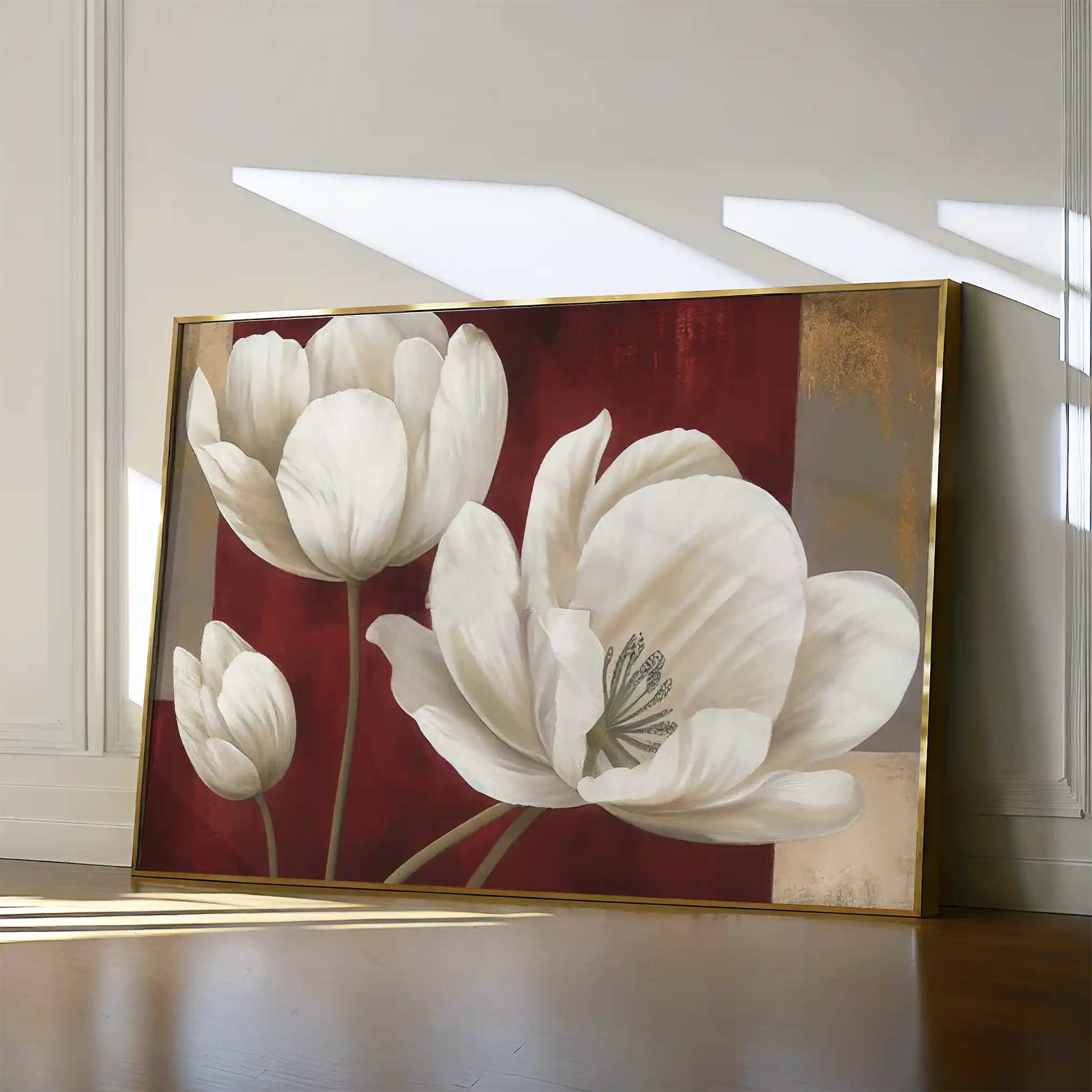 Floral Canvas Wall Art WAD011-F 90 x 60 cm / Stretched on hidden frame