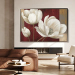 Floral Canvas Wall Art WAD011-F 90 x 60 cm / Stretched on hidden frame