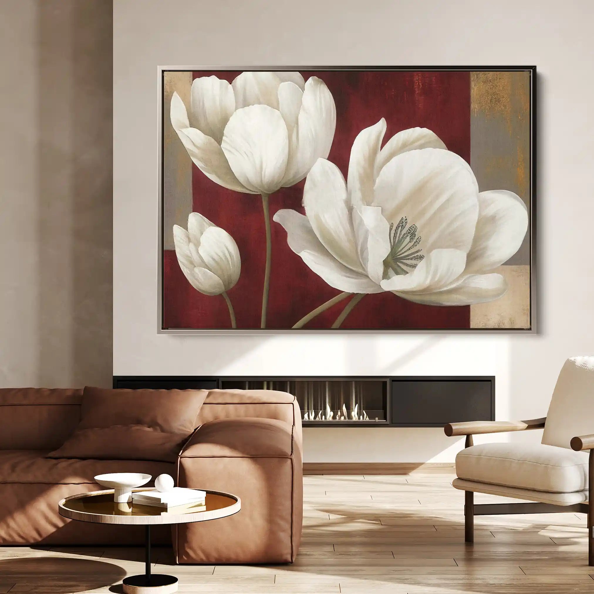 Floral Canvas Wall Art WAD011-F 90 x 60 cm / Stretched on hidden frame