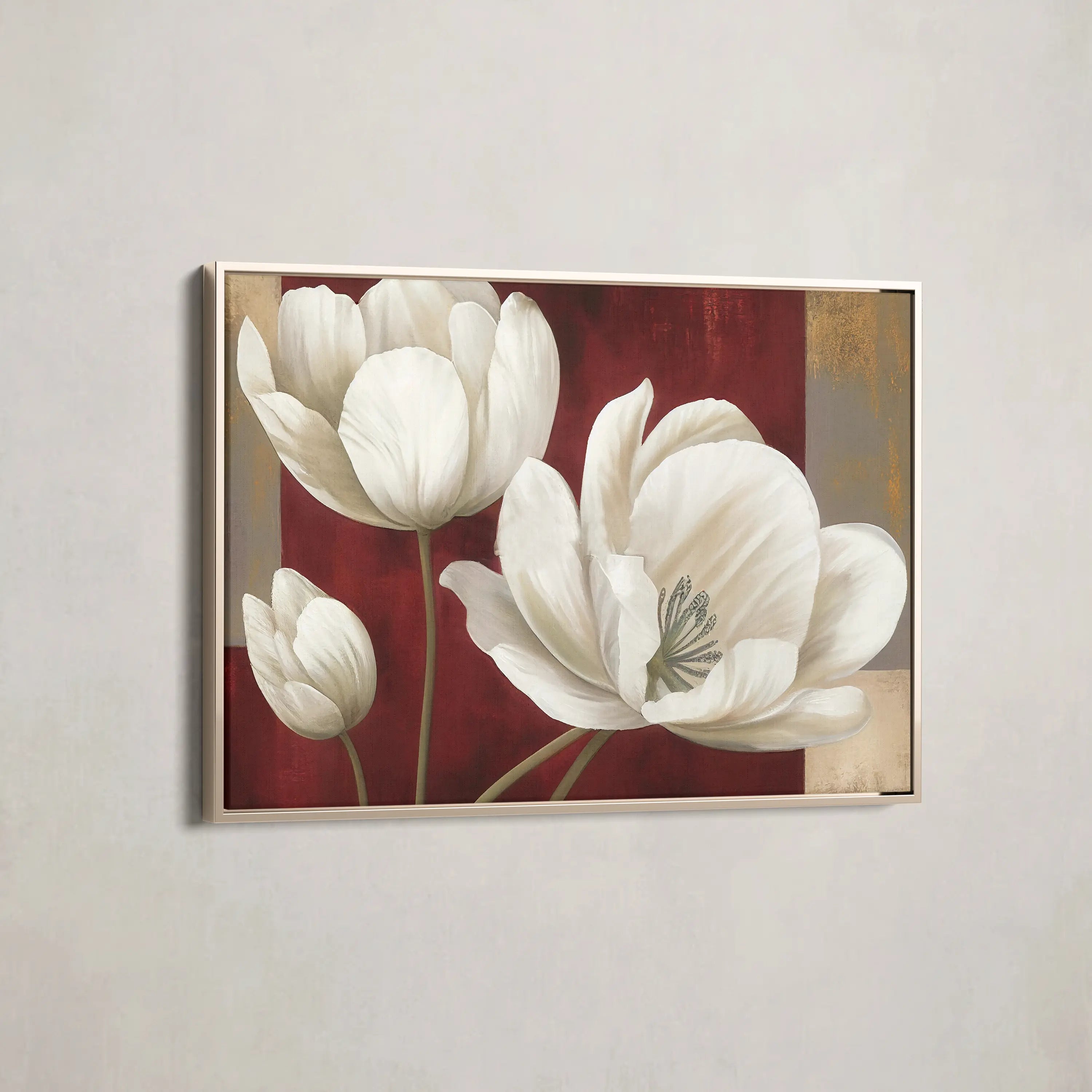 Floral Canvas Wall Art WAD011-F 90 x 60 cm / Stretched on hidden frame