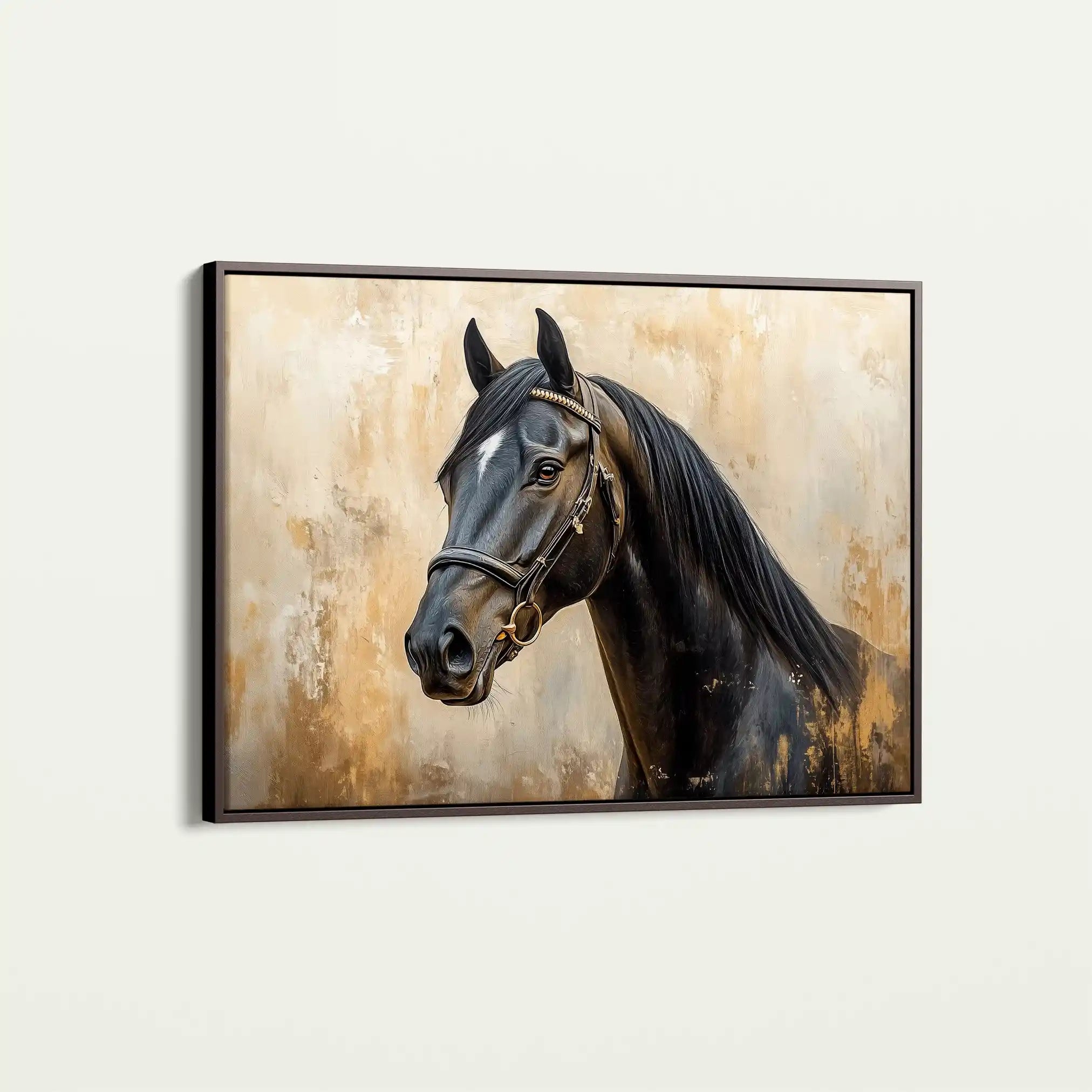 Horses 011 Canvas Art 90 x 60 cm / Stretched on hidden frame
