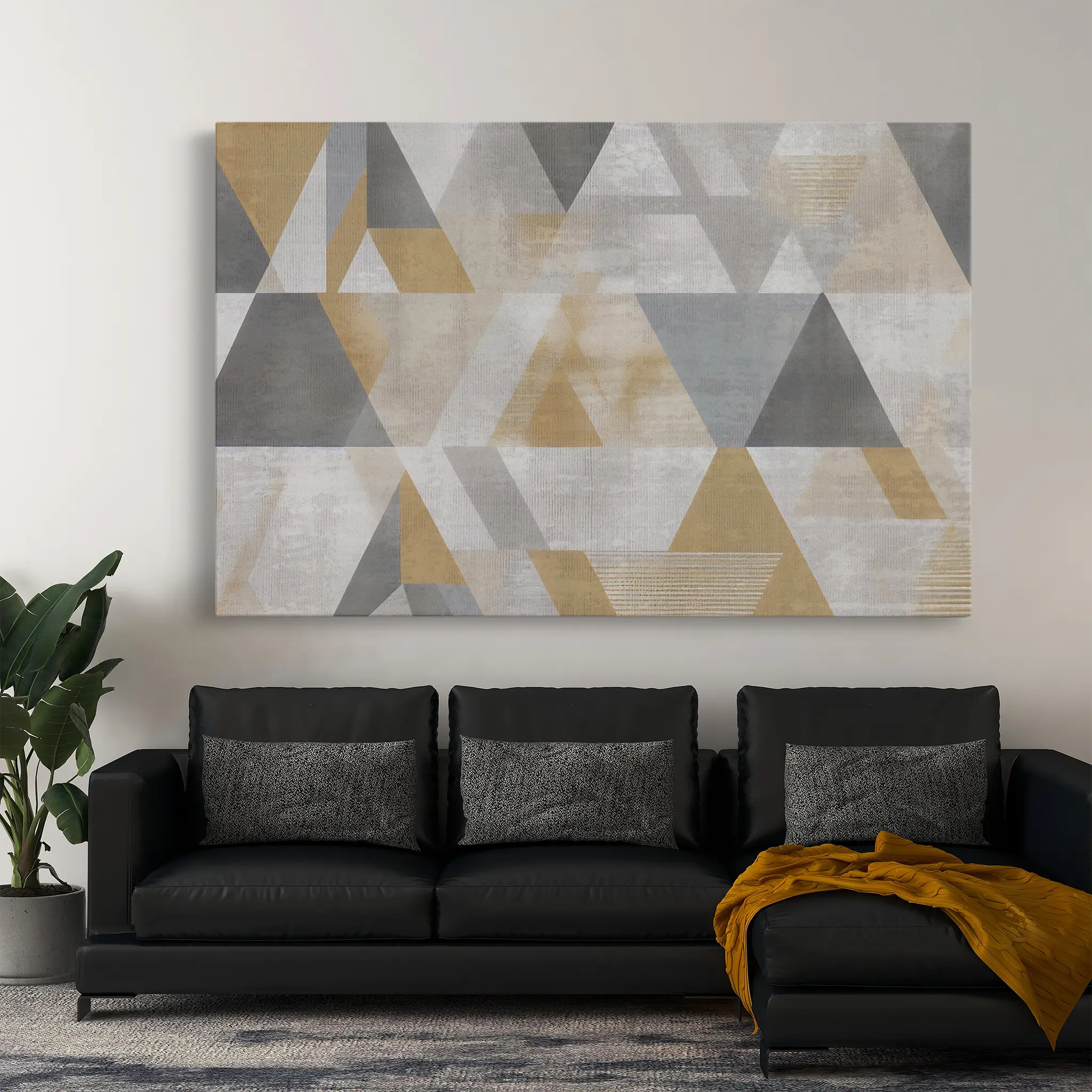 Abstract Canvas Wall Art WAD012-A 90 x 60 cm / Stretched on hidden frame