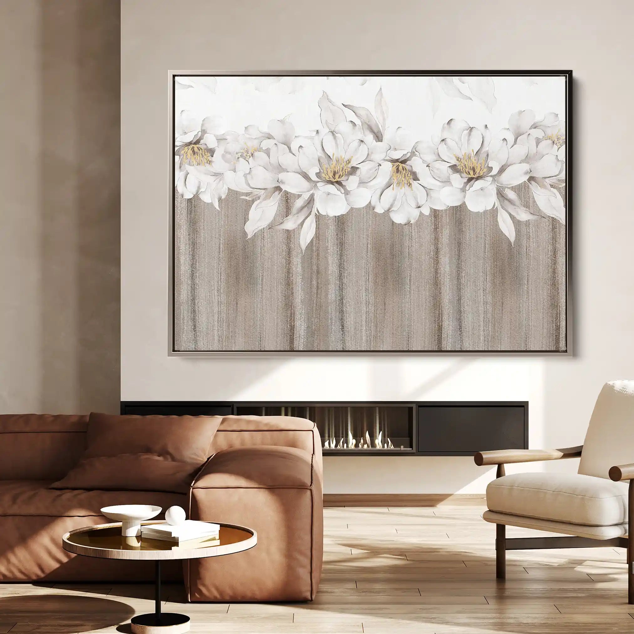 Floral Canvas Wall Art WAD012-F 90 x 60 cm / Stretched on hidden frame