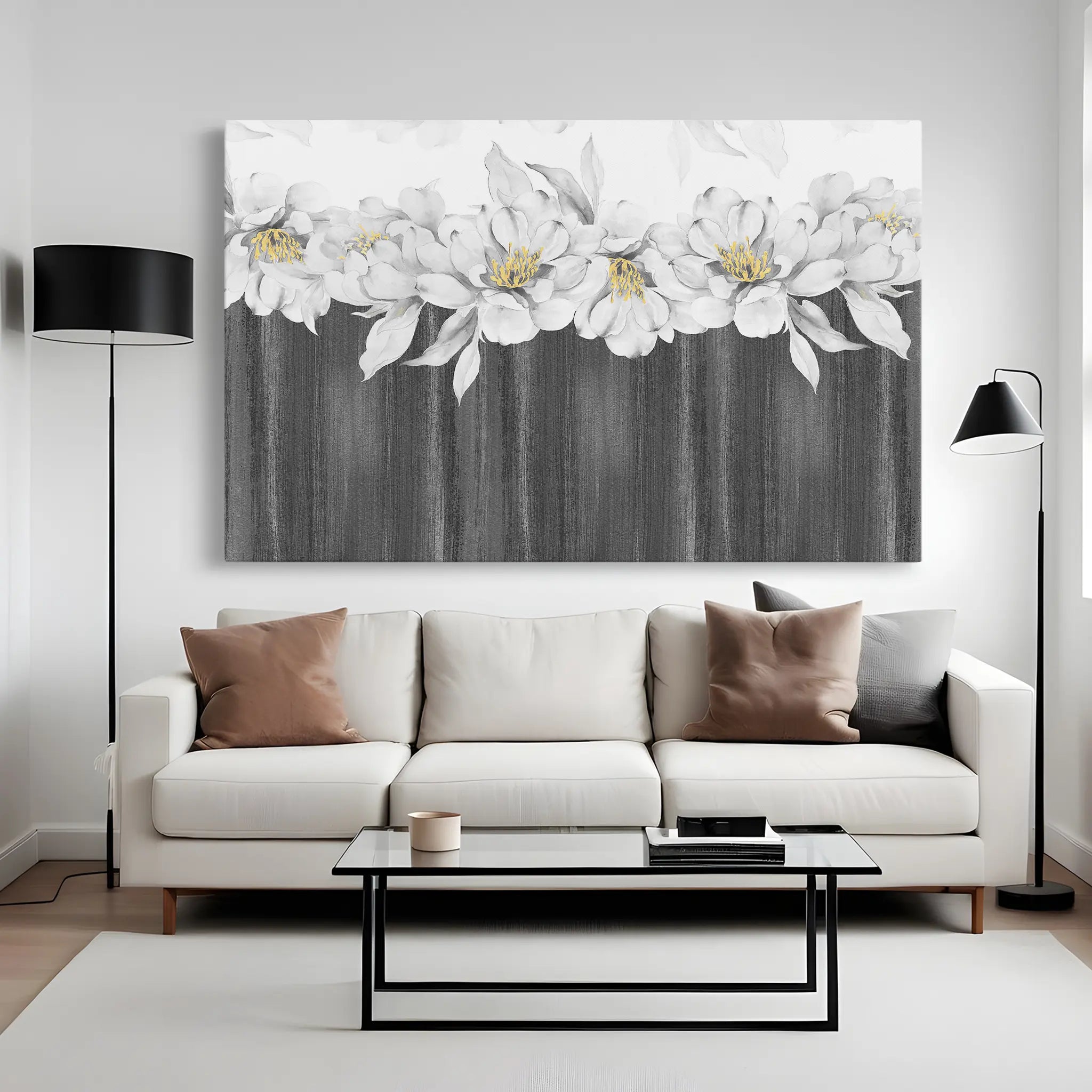 Floral Canvas Wall Art WAD013-F 90 x 60 cm / Stretched on hidden frame