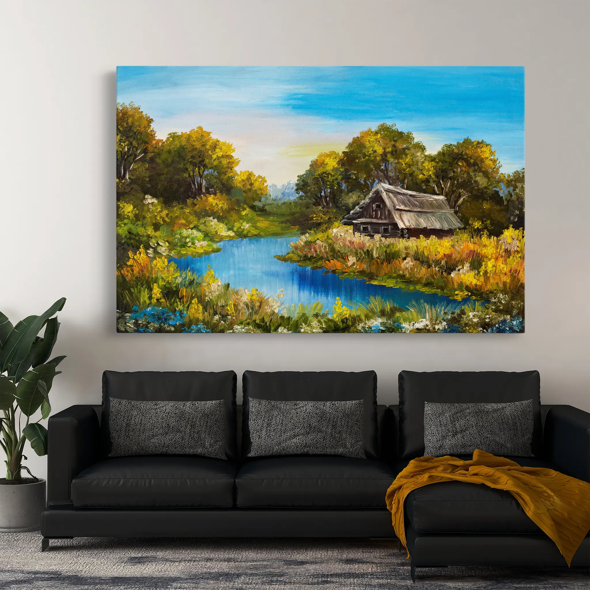 Landscape Canvas Wall Art WAD013-L 90 x 60 cm / Stretched on hidden frame