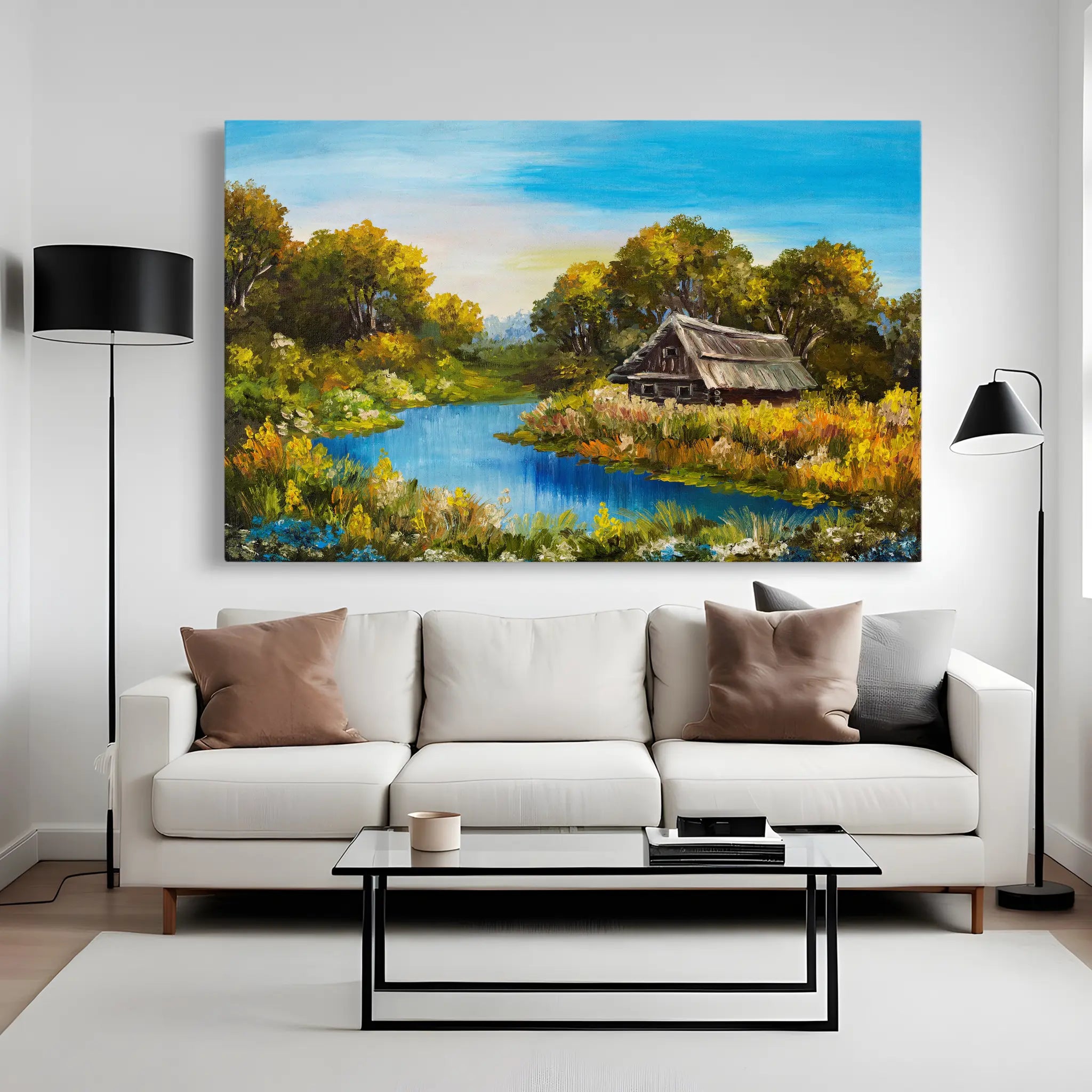 Landscape Canvas Wall Art WAD013-L 90 x 60 cm / Stretched on hidden frame