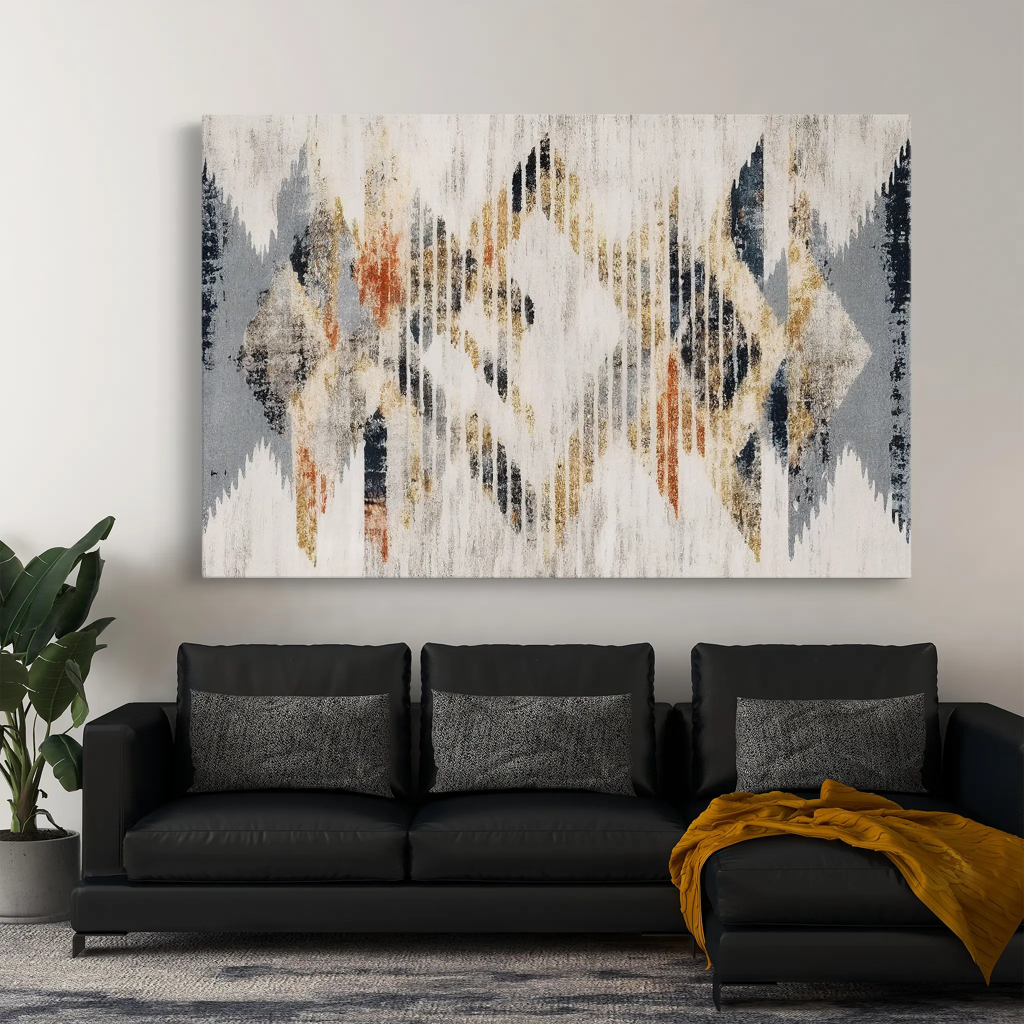 Abstract Canvas Wall Art WAD014-A 90 x 60 cm / Stretched on hidden frame