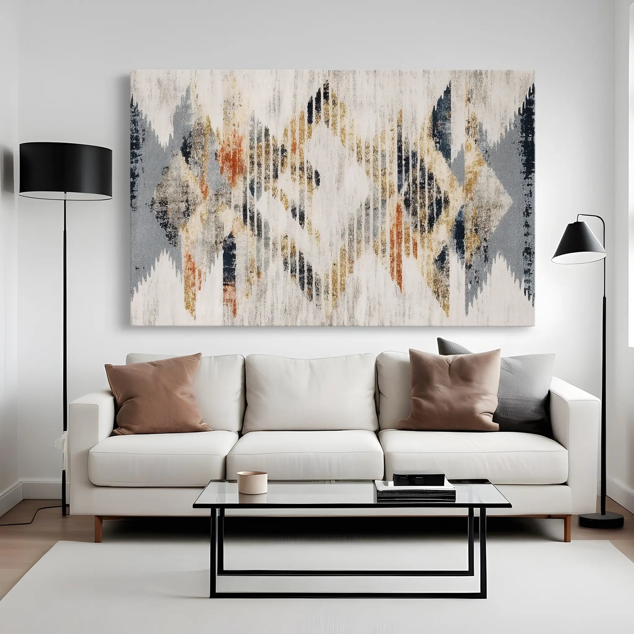 Abstract Canvas Wall Art WAD014-A 90 x 60 cm / Stretched on hidden frame