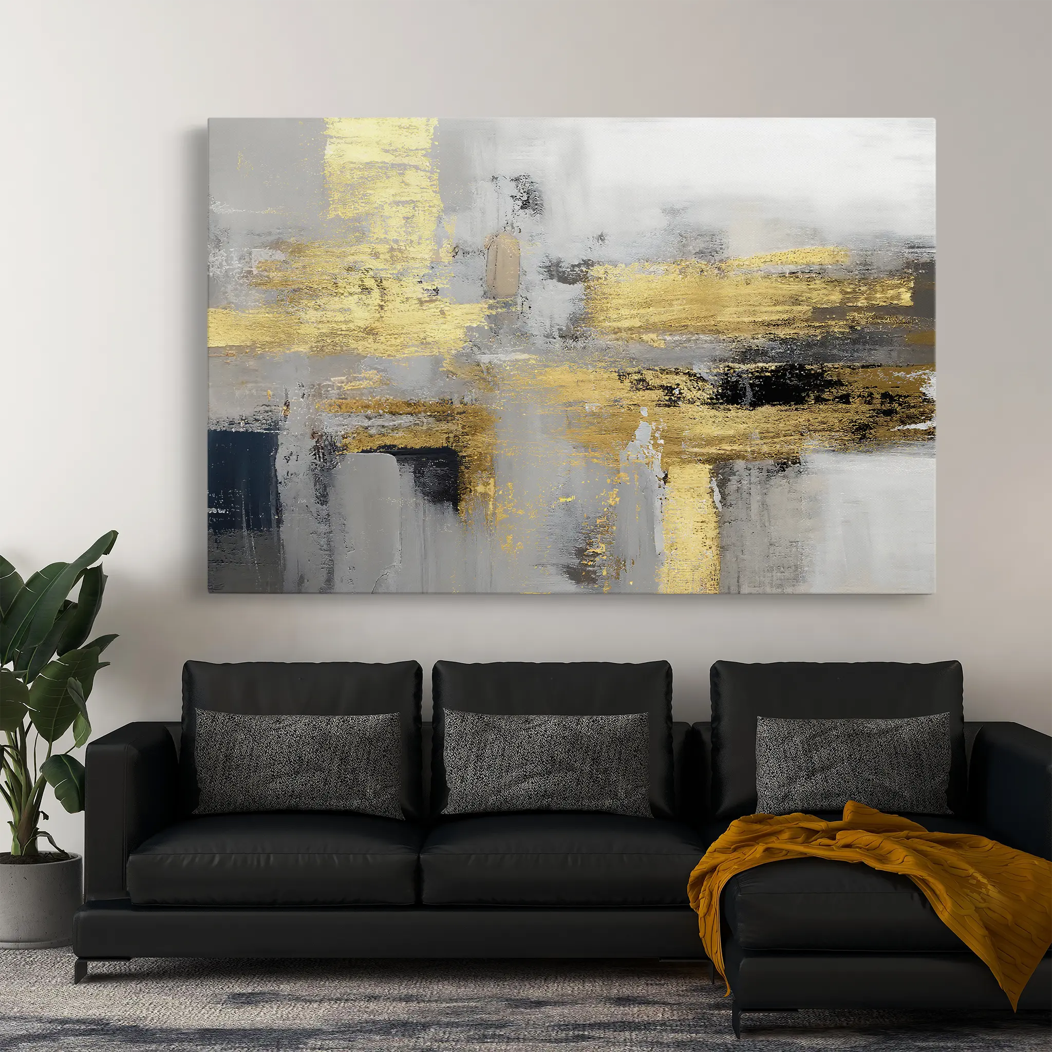 Abstract Canvas Wall Art WAD015-A 90 x 60 cm / Stretched on hidden frame