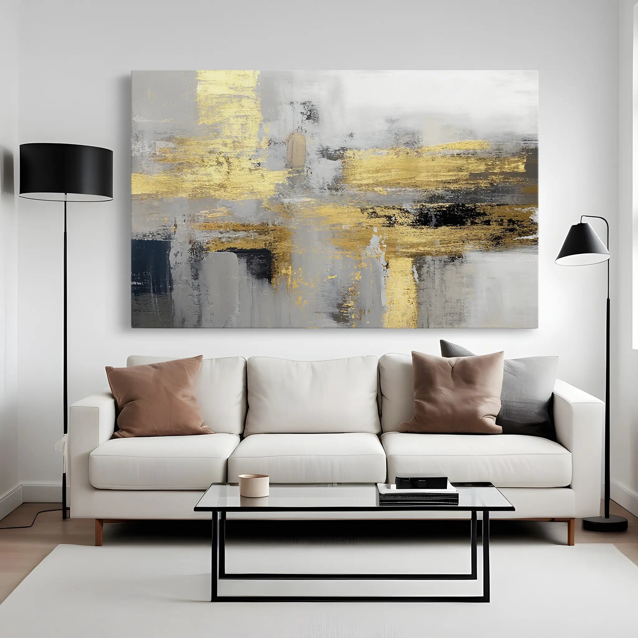 Abstract Canvas Wall Art WAD015-A 90 x 60 cm / Stretched on hidden frame