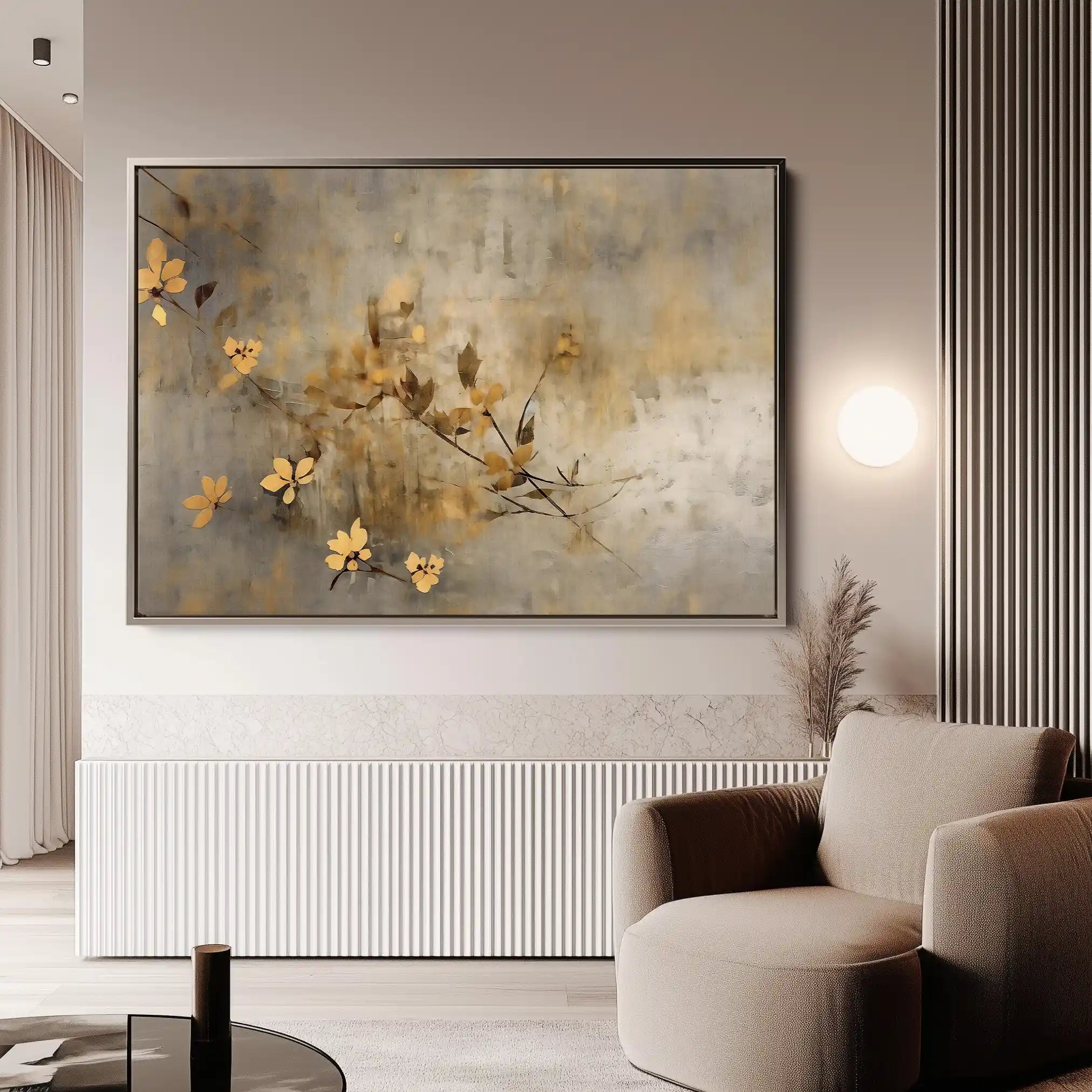 Floral Canvas Wall Art WAD015-F 90 x 60 cm / Stretched on hidden frame