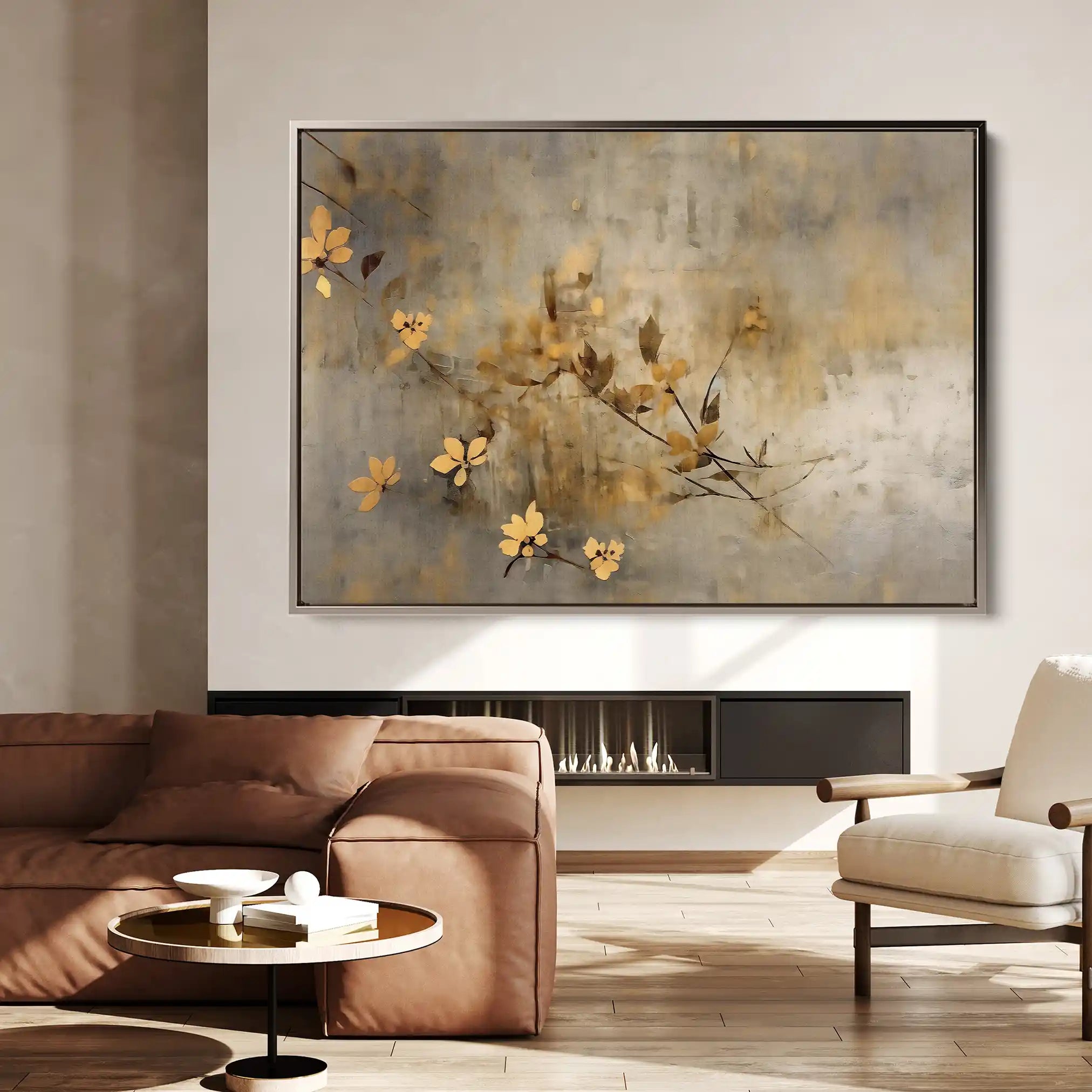 Floral Canvas Wall Art WAD015-F 90 x 60 cm / Stretched on hidden frame