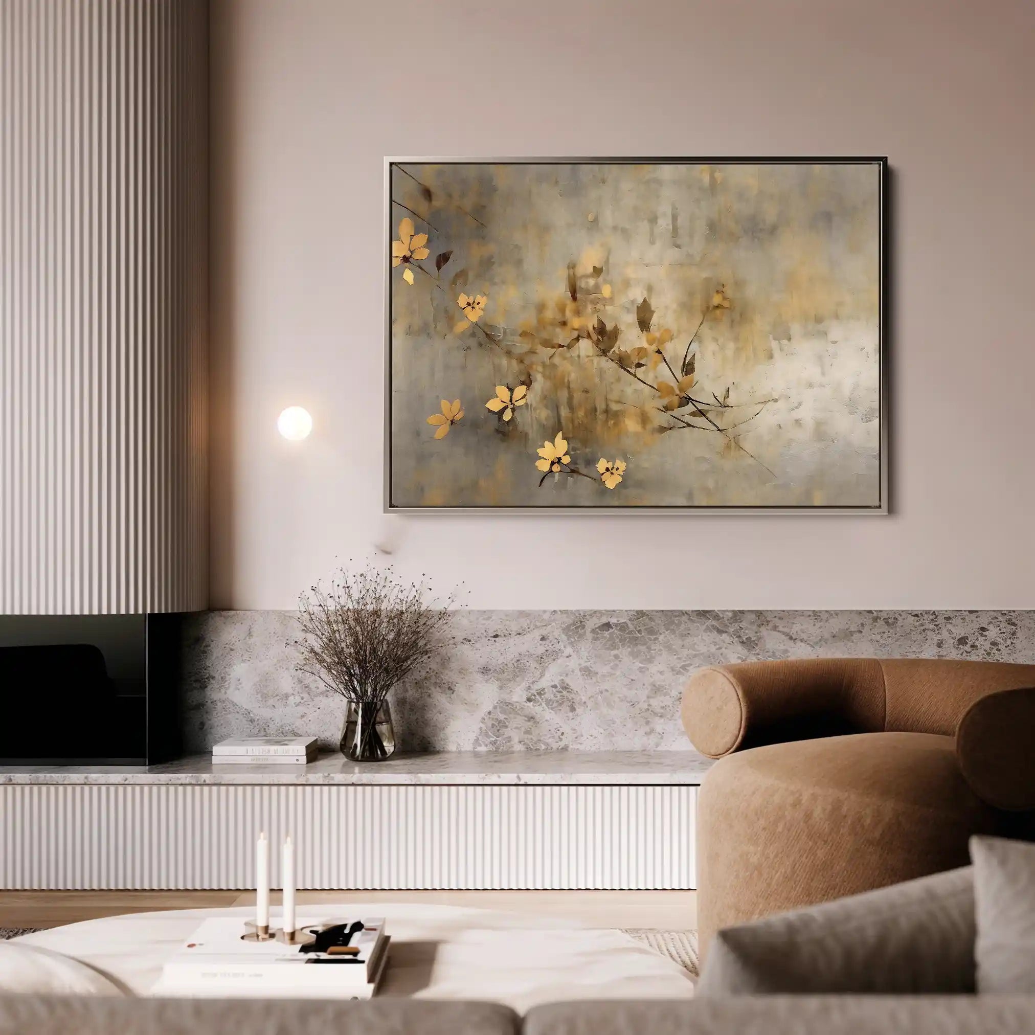 Floral Canvas Wall Art WAD015-F 90 x 60 cm / Stretched on hidden frame