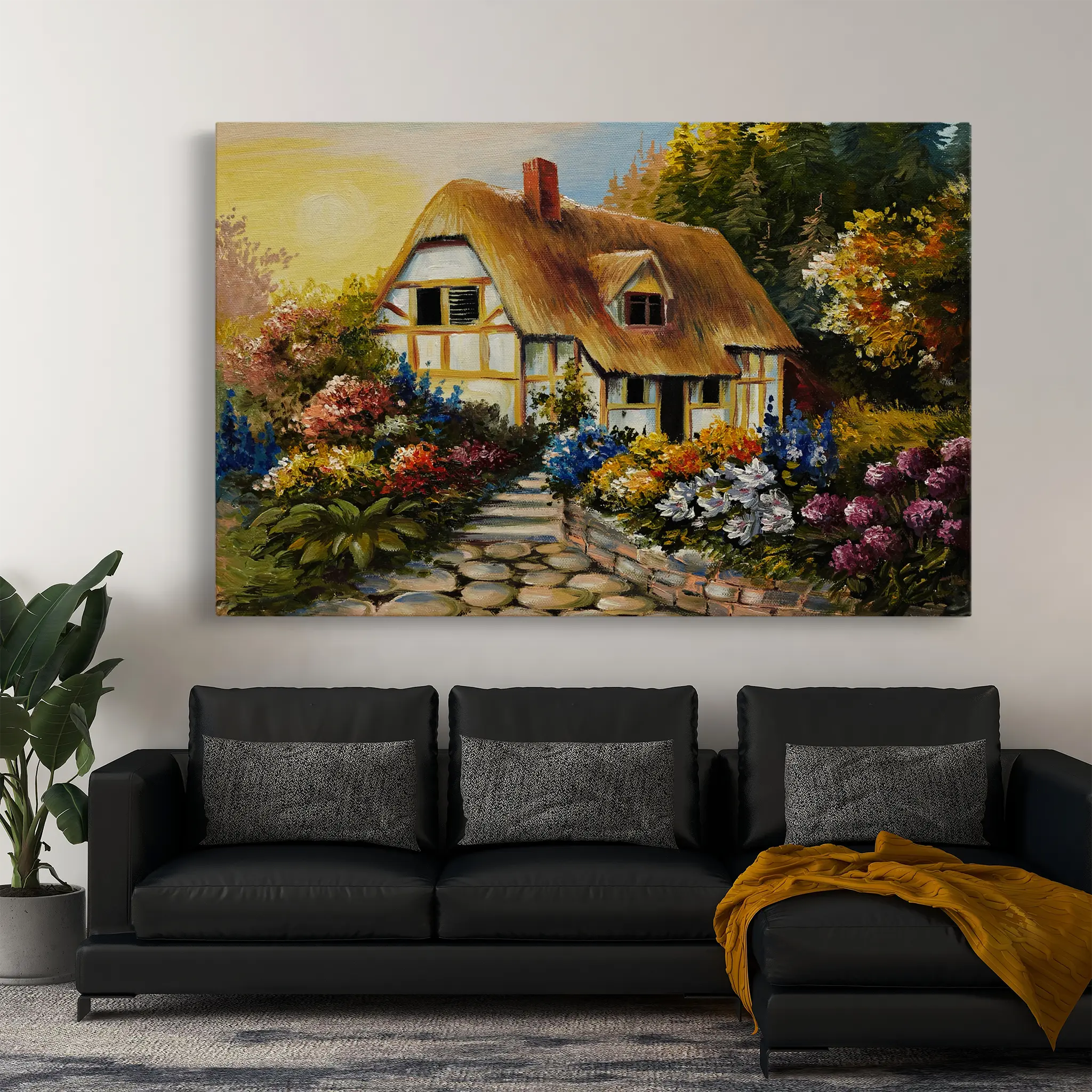 Landscape Canvas Wall Art WAD015-L 90 x 60 cm / Stretched on hidden frame