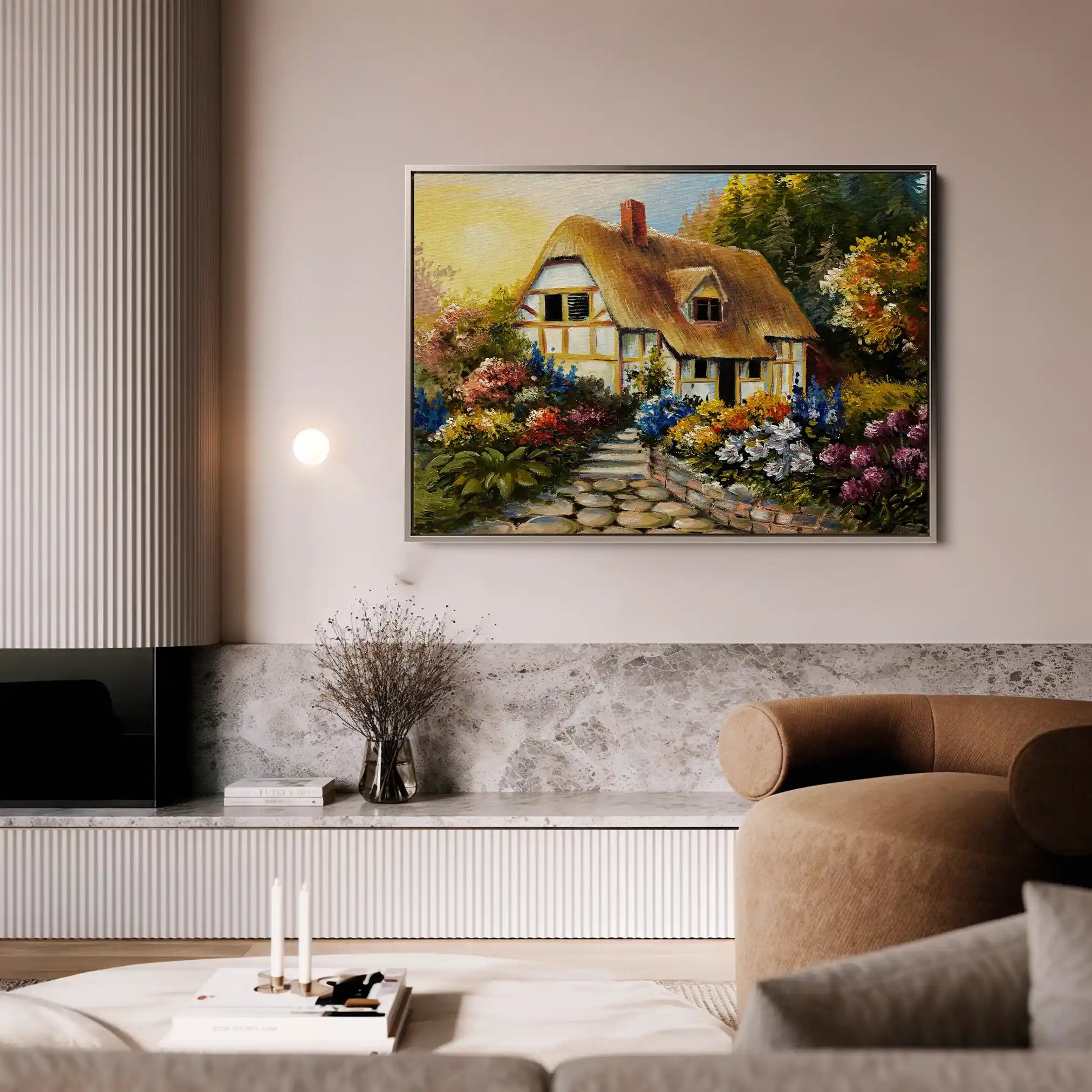 Landscape 015 Canvas Art 90 x 60 cm / Stretched on hidden frame