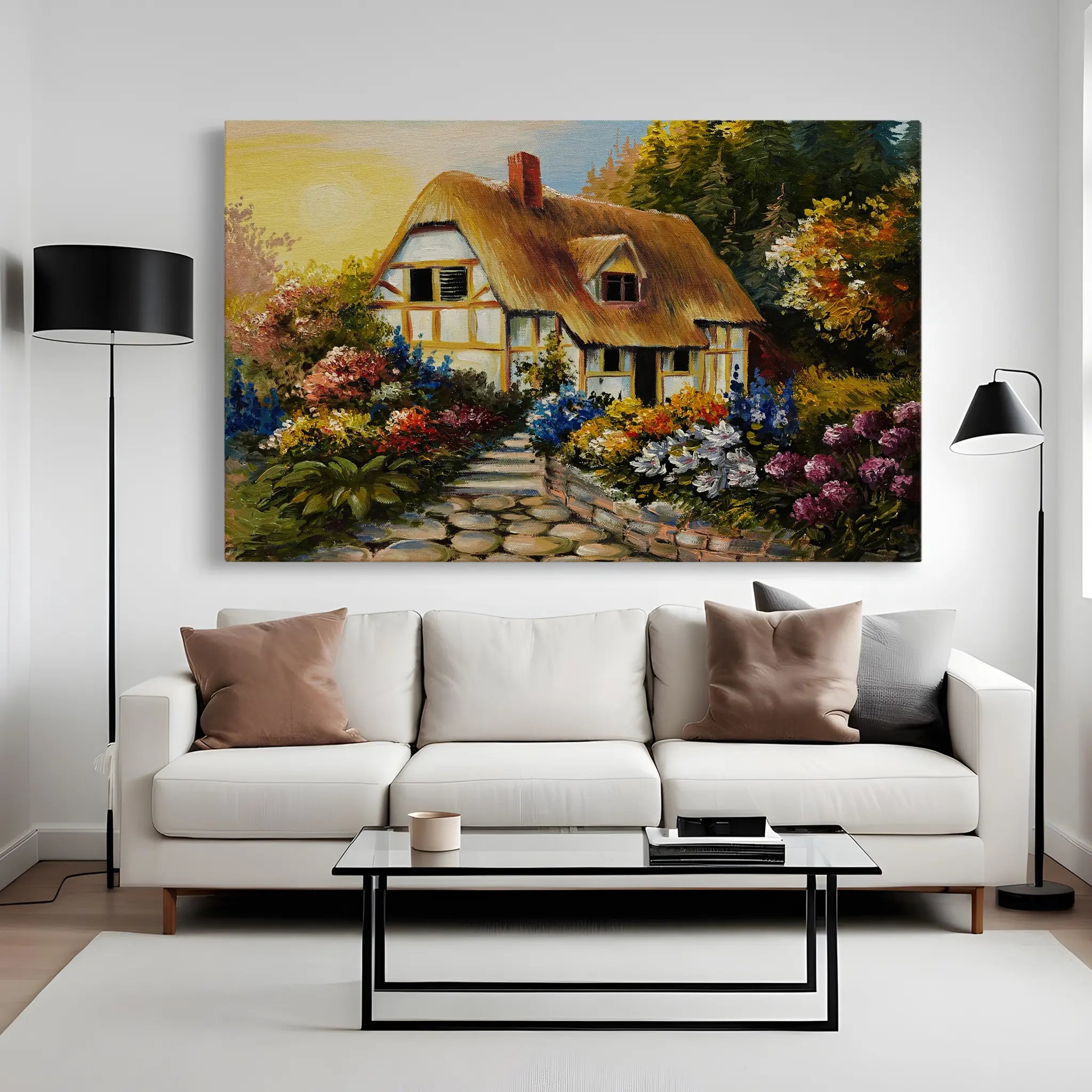 Landscape Canvas Wall Art WAD015-L 90 x 60 cm / Stretched on hidden frame