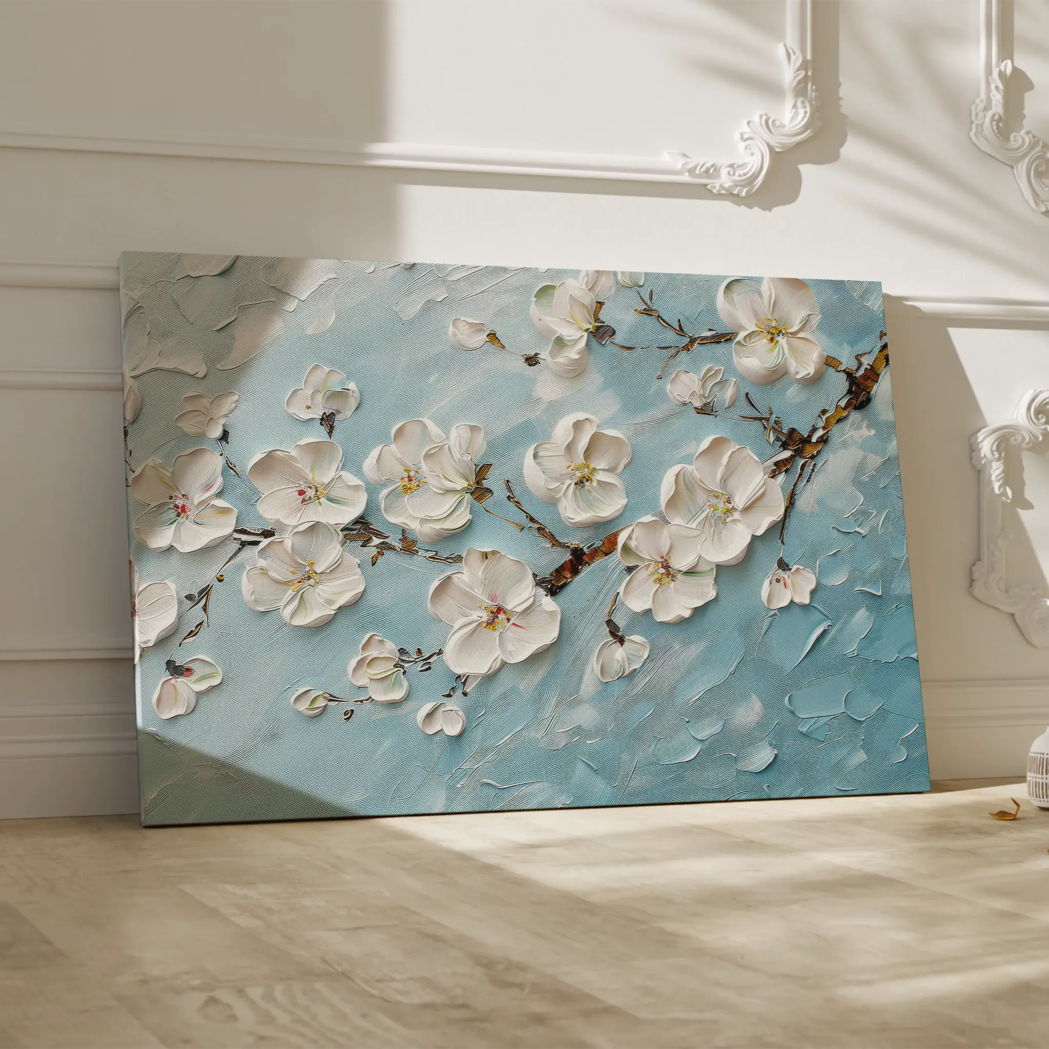 Floral Canvas Wall Art WAD016-F 90 x 60 cm / Stretched on hidden frame