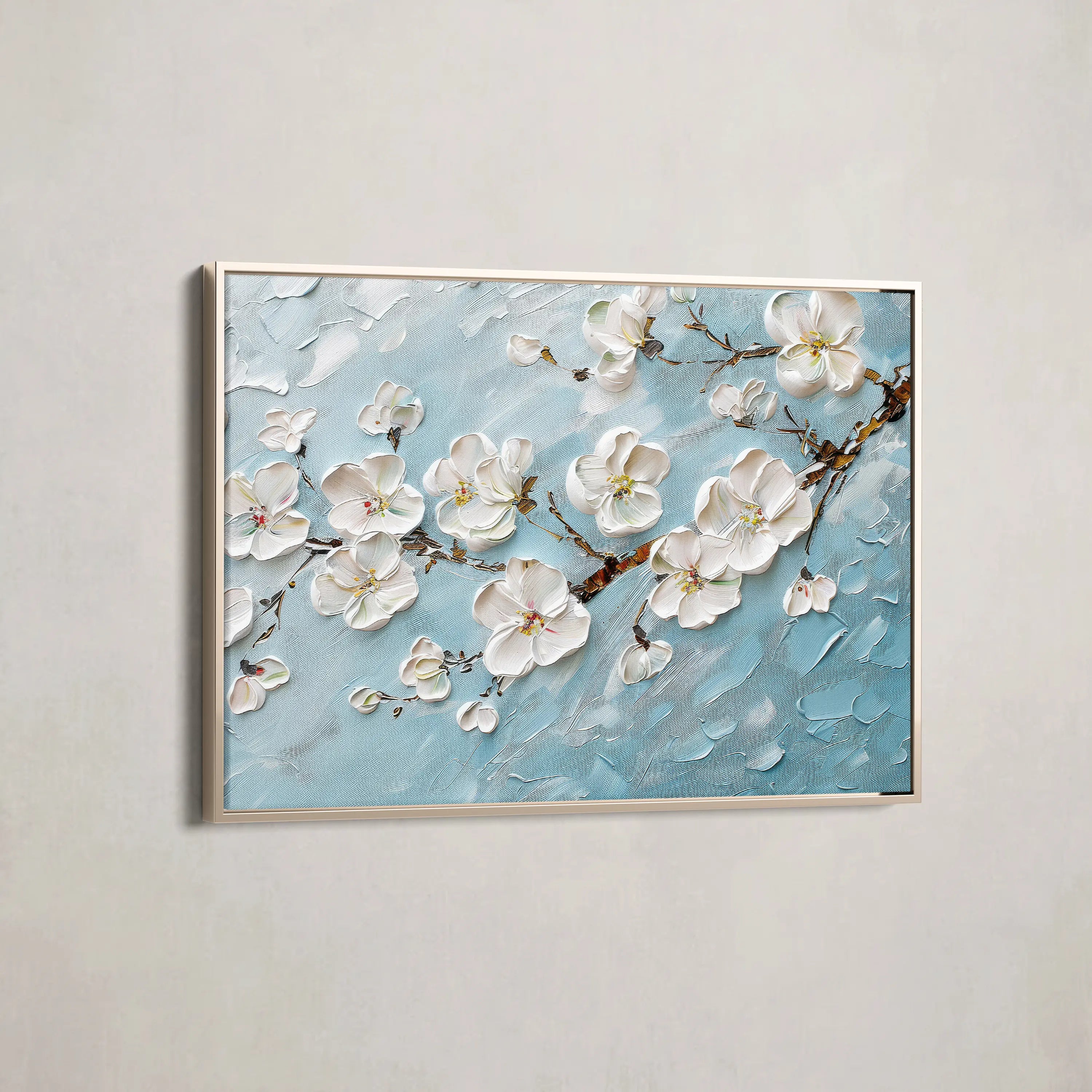 Floral Canvas Wall Art WAD016-F 90 x 60 cm / Stretched on hidden frame