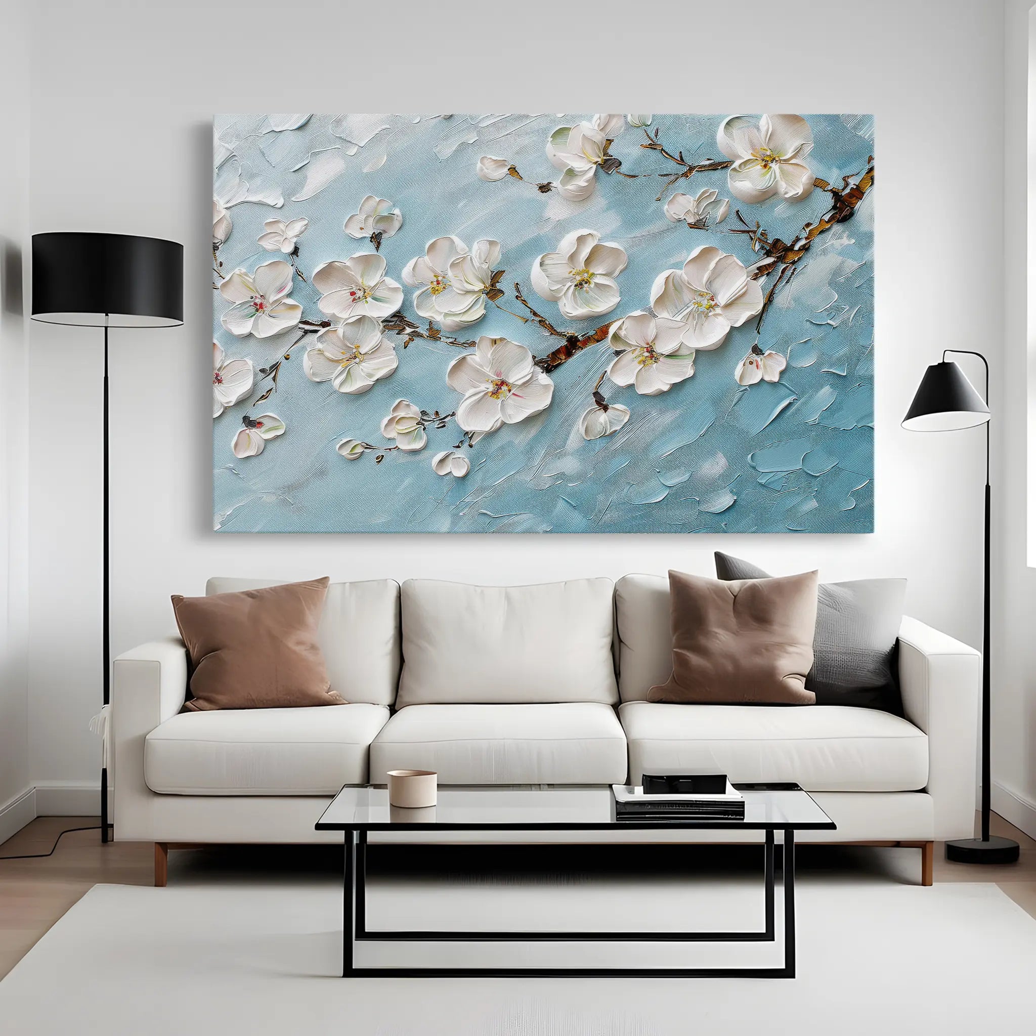 Floral Canvas Wall Art WAD016-F 90 x 60 cm / Stretched on hidden frame