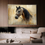 Horses 016 Canvas Art 90 x 60 cm / Stretched on hidden frame