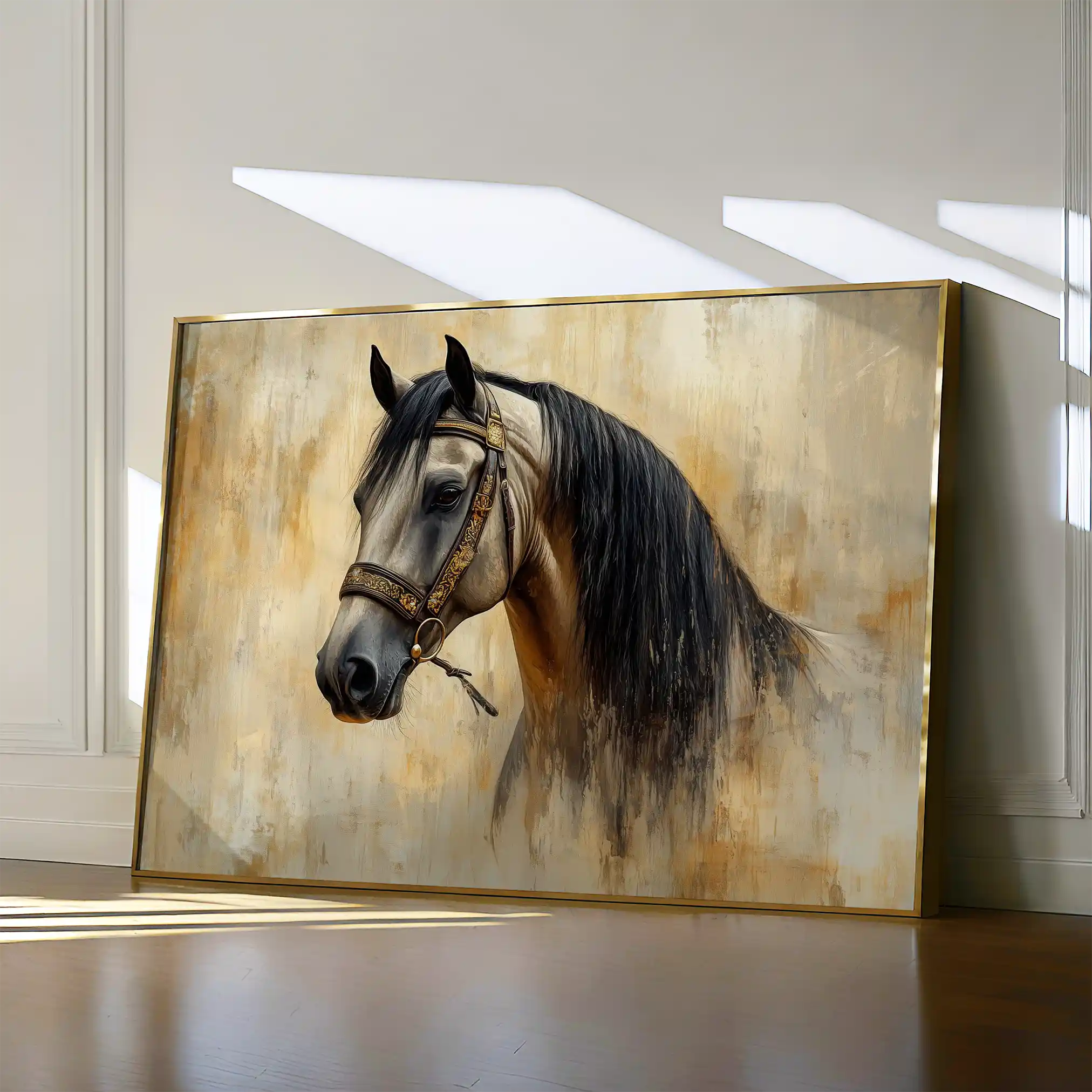Horses 016 Canvas Art 90 x 60 cm / Stretched on hidden frame