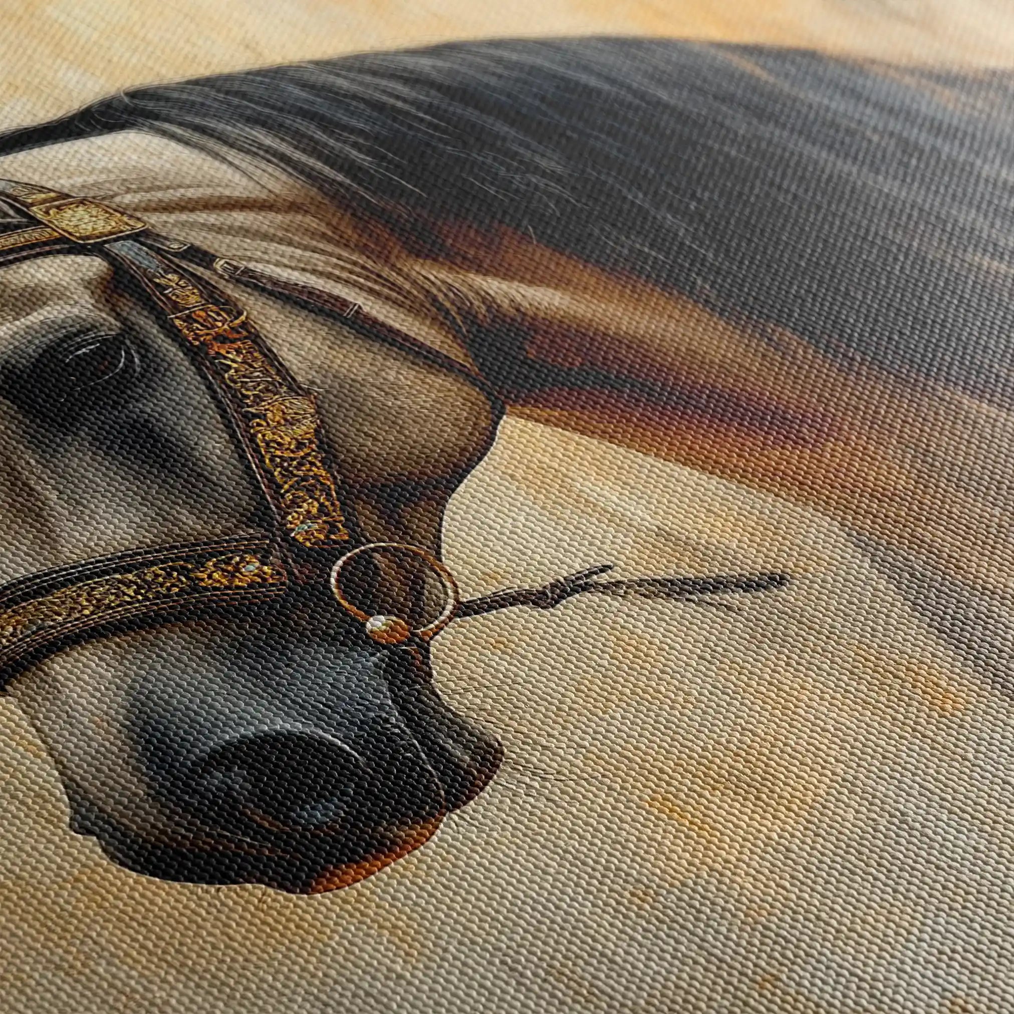 Horses 016 Canvas Art 90 x 60 cm / Stretched on hidden frame